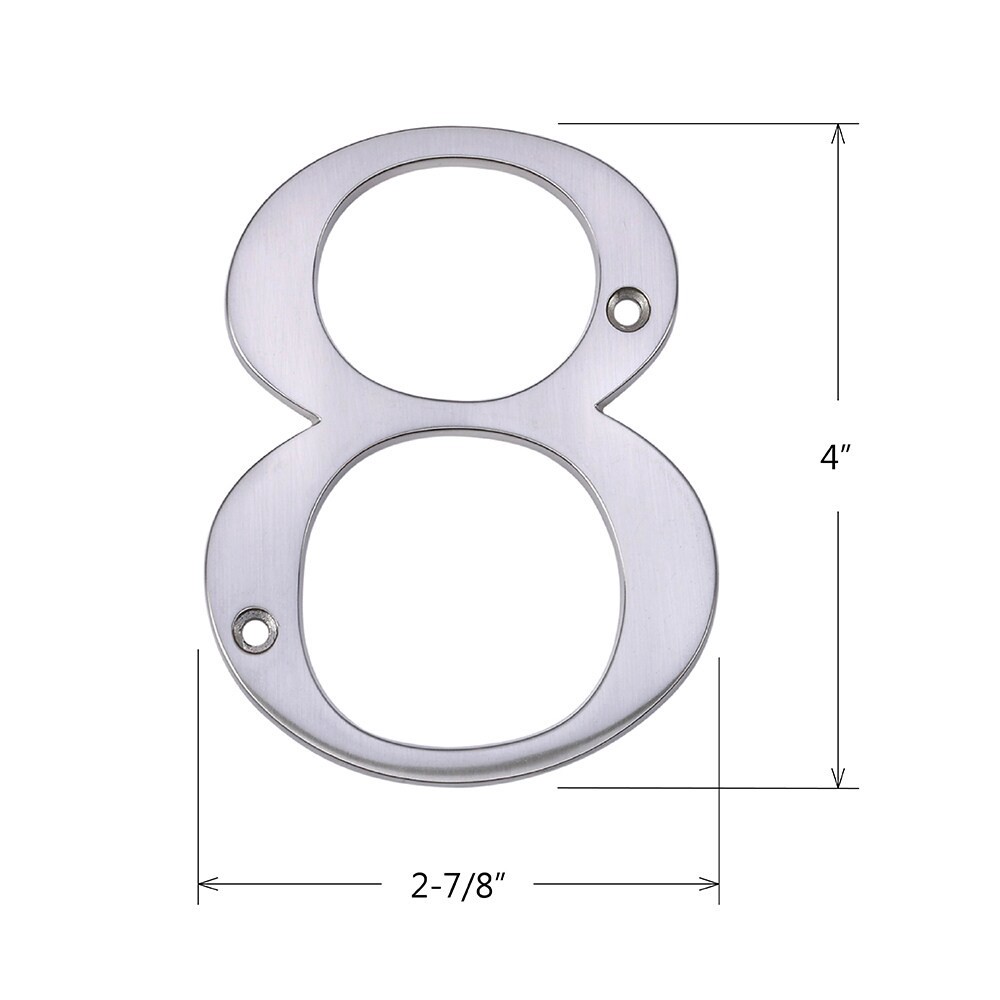 slide 2 of 6, RELIABILT 4-in Satin Nickel Number 8, 1 ct