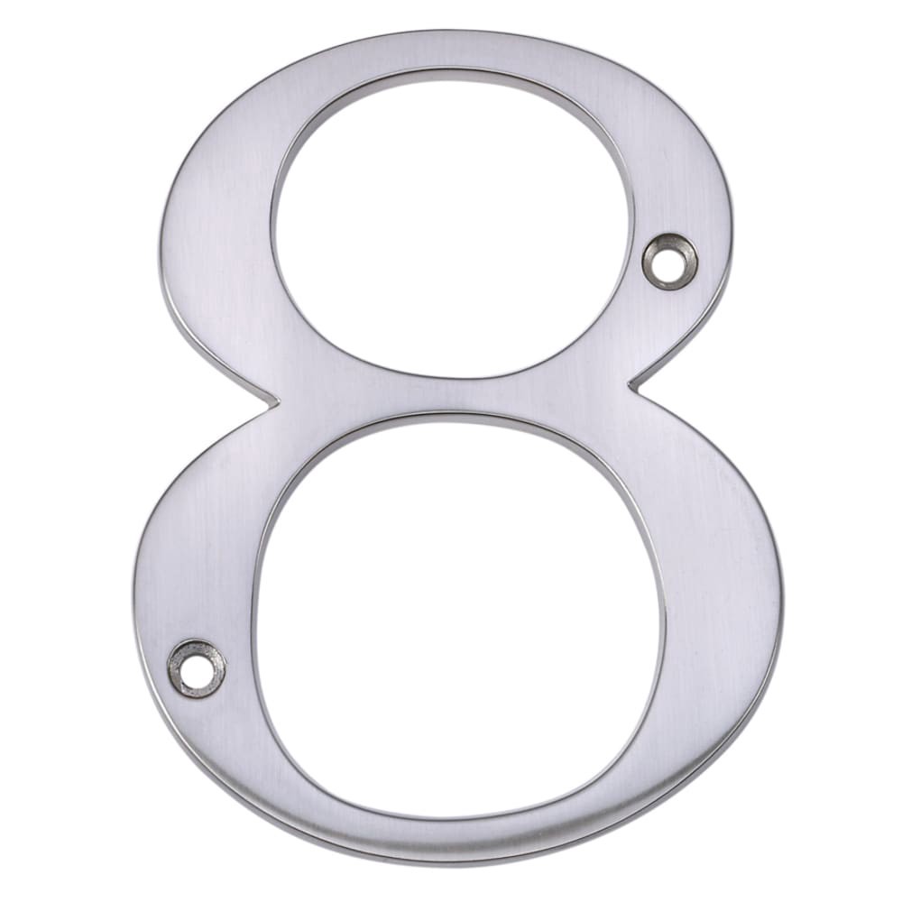 slide 1 of 6, RELIABILT 4-in Satin Nickel Number 8, 1 ct