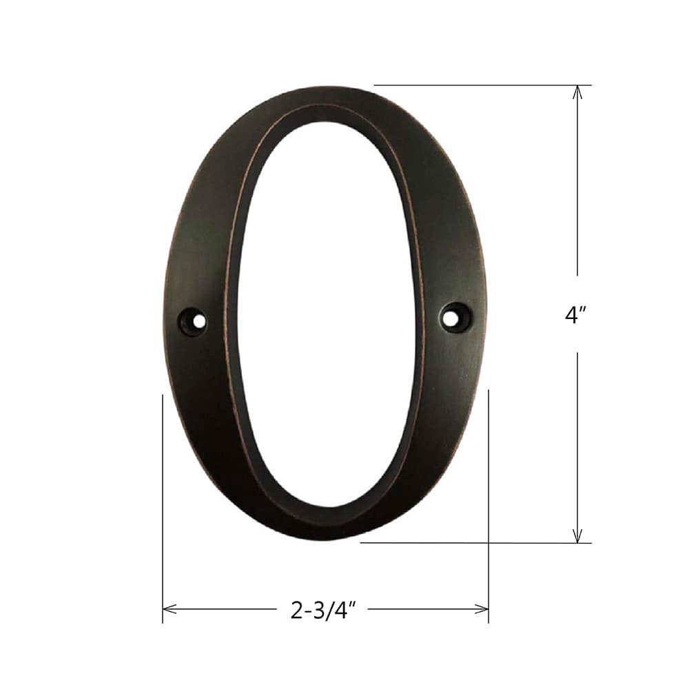 slide 2 of 6, RELIABILT 4-in Black Number Zero, 1 ct