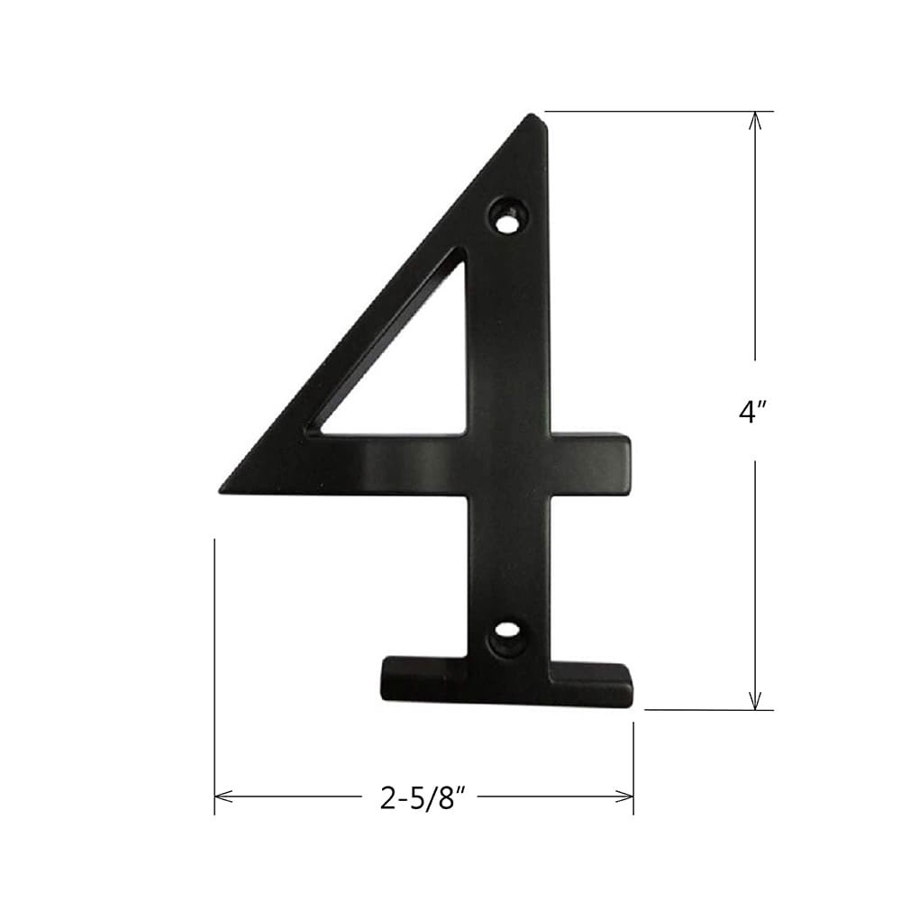 slide 2 of 6, RELIABILT 4-in Black Number 4, 1 ct