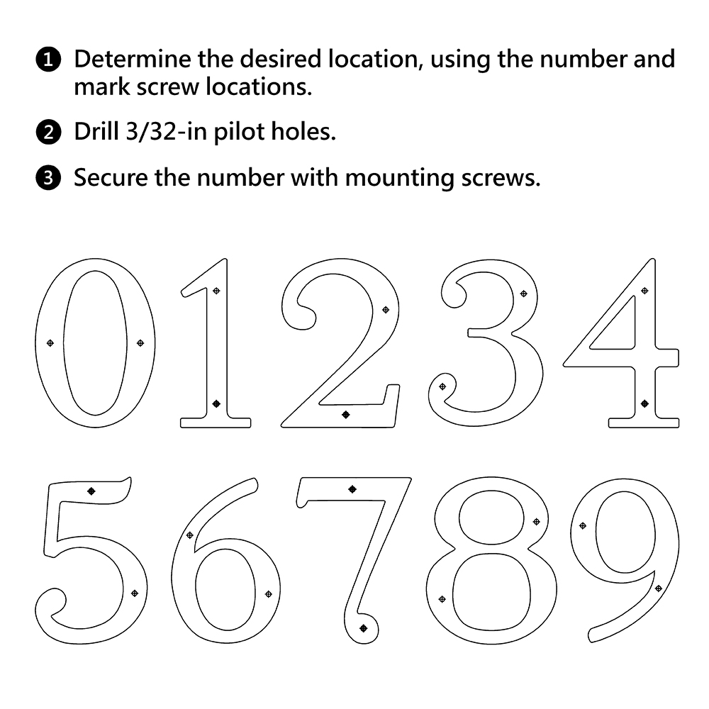 slide 3 of 6, RELIABILT 4-in Black Number 4, 1 ct