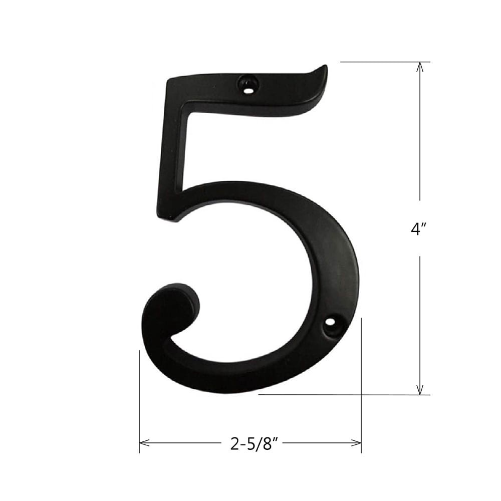 slide 2 of 6, RELIABILT 4-in Black Number 5, 1 ct