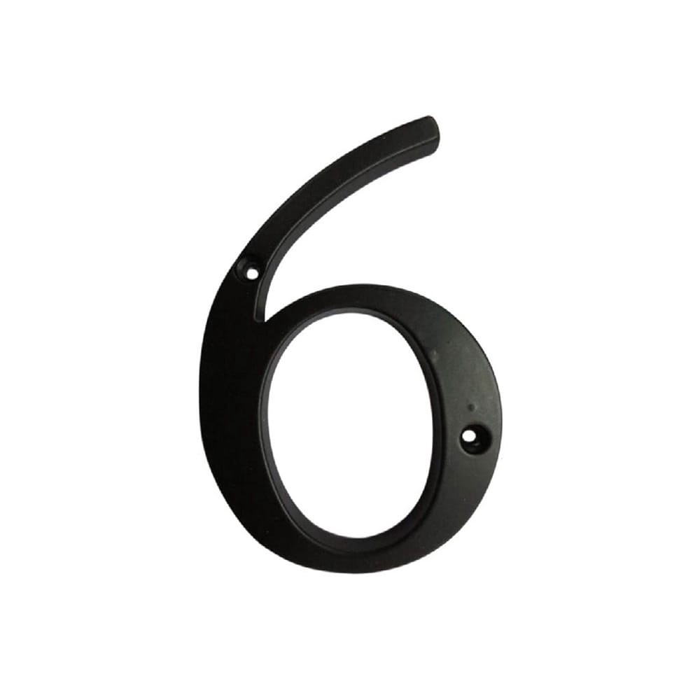 slide 1 of 6, RELIABILT 4-in Black Number 6, 1 ct