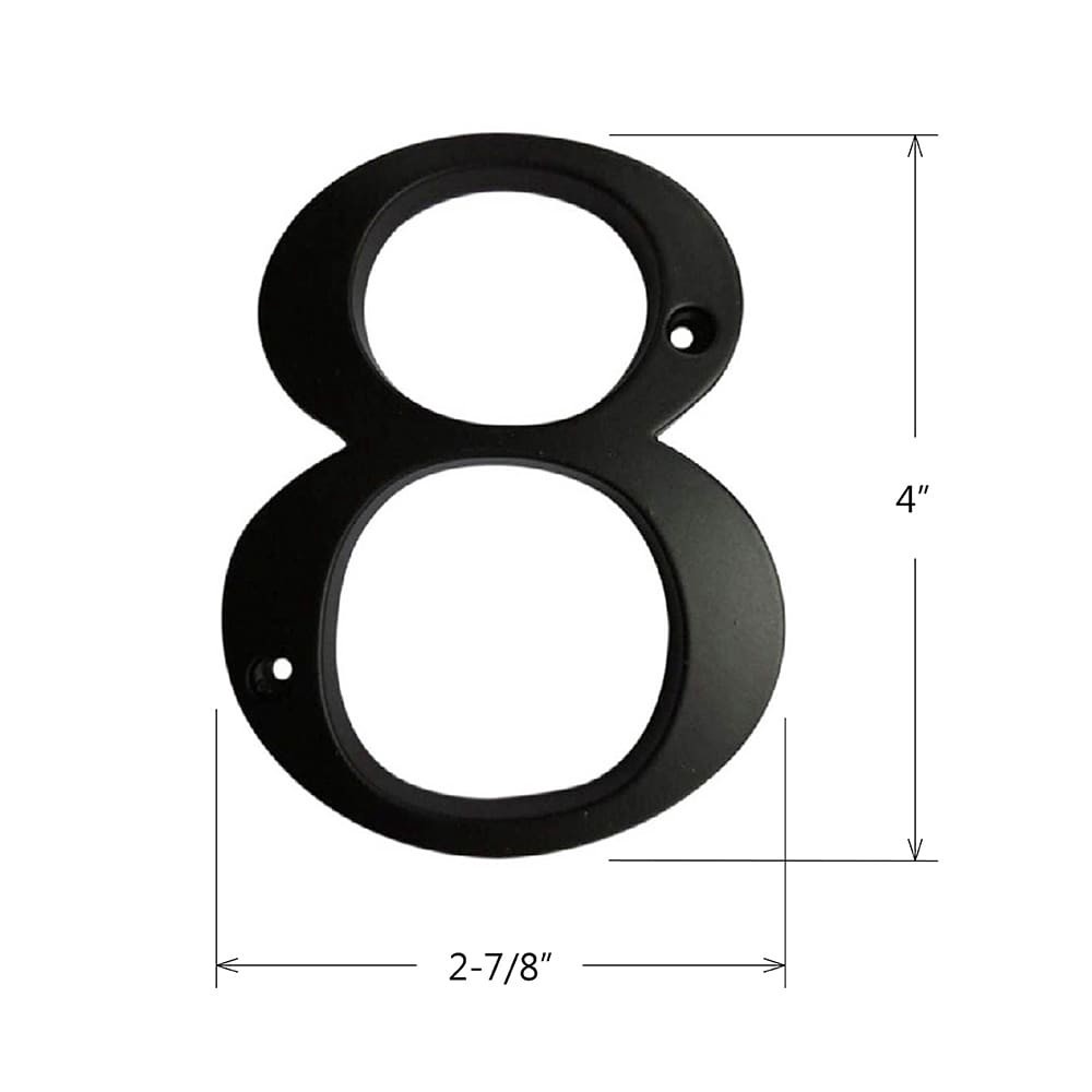 slide 2 of 6, RELIABILT 4-in Black Number 8, 1 ct