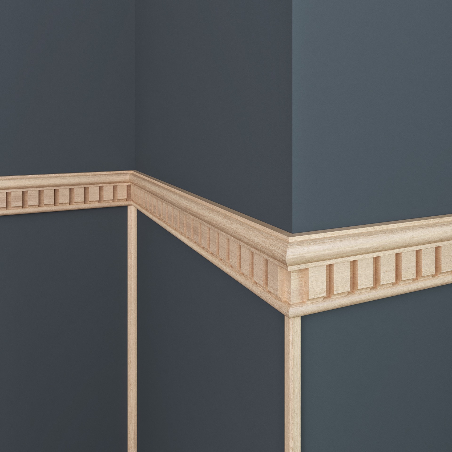 slide 2 of 6, Ornamental Mouldings 0.375-in x 0.375-in x 48.0-in Brown Solid wood Inside Corner Guard, 1 ct