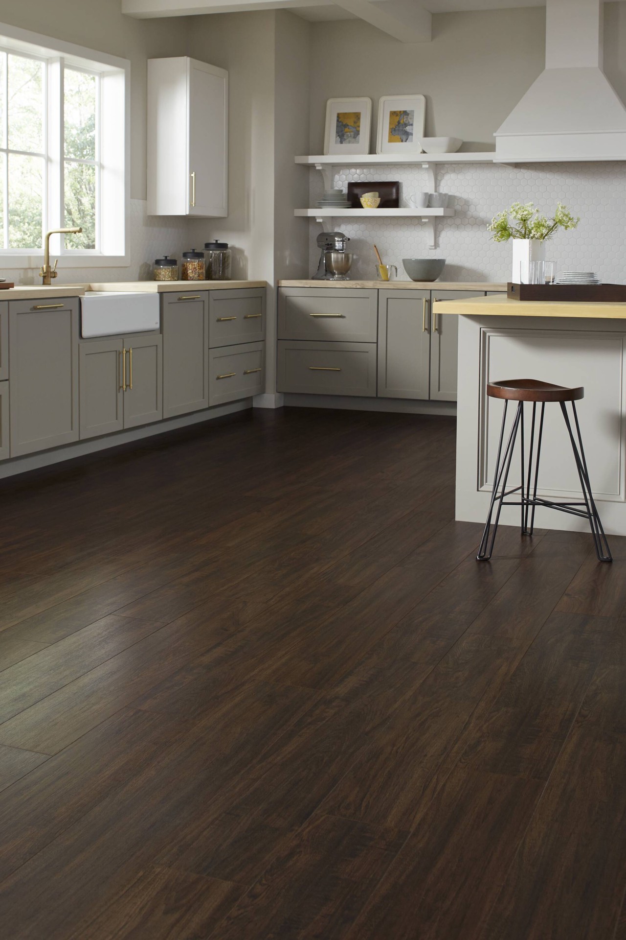slide 4 of 6, Style Selections Shady brook hickory 12-mm T x 8-in W x 48-in L Water Resistant Laminate Flooring ( 15.94-sq ft / Carton ), 1 ct