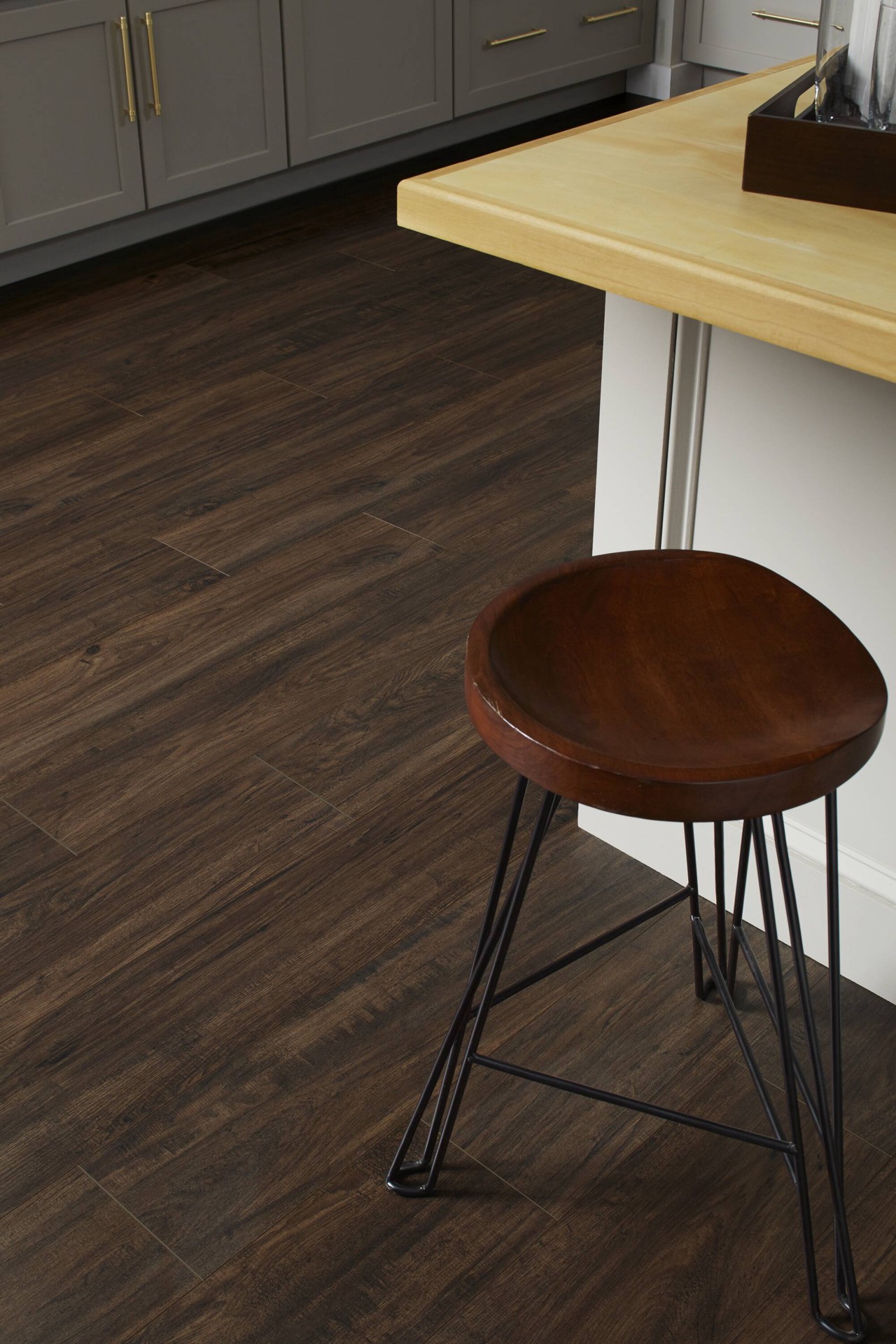 slide 5 of 6, Style Selections Shady brook hickory 12-mm T x 8-in W x 48-in L Water Resistant Laminate Flooring ( 15.94-sq ft / Carton ), 1 ct