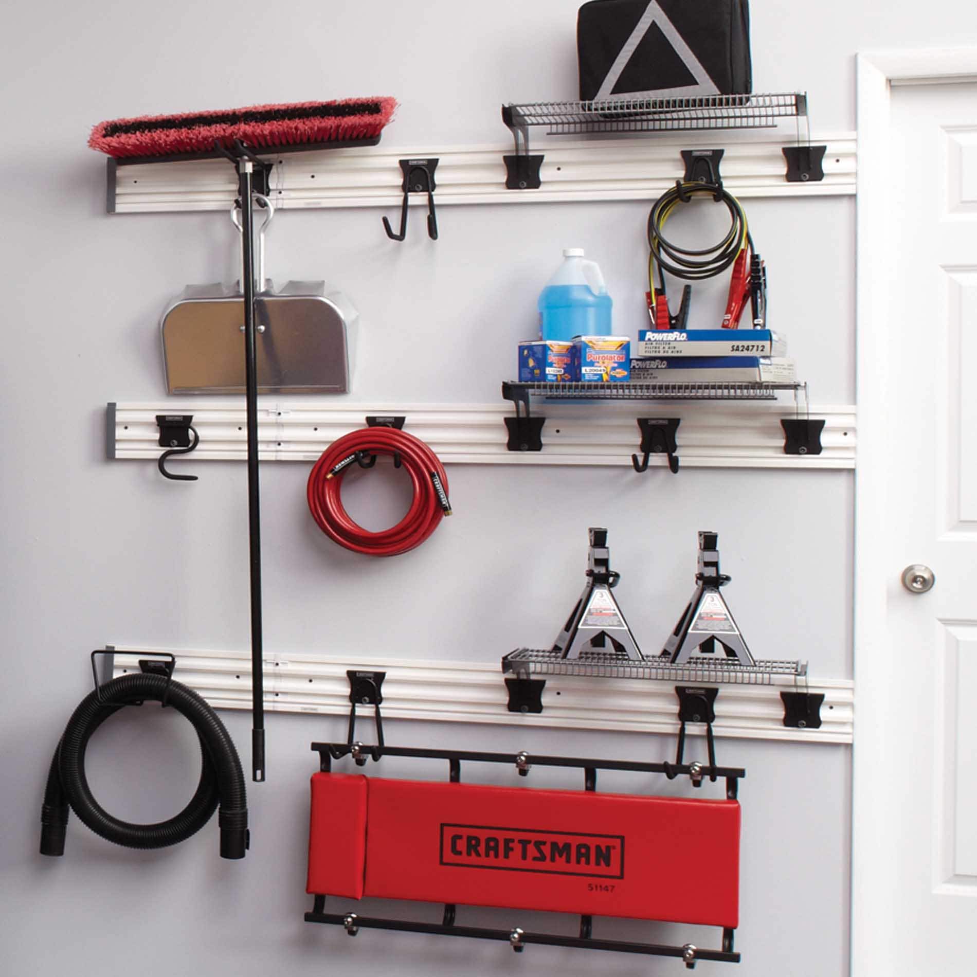 slide 2 of 6, CRAFTSMAN VERSATRACK 48-in White Composite Multipurpose Storage rail system, 1 ct