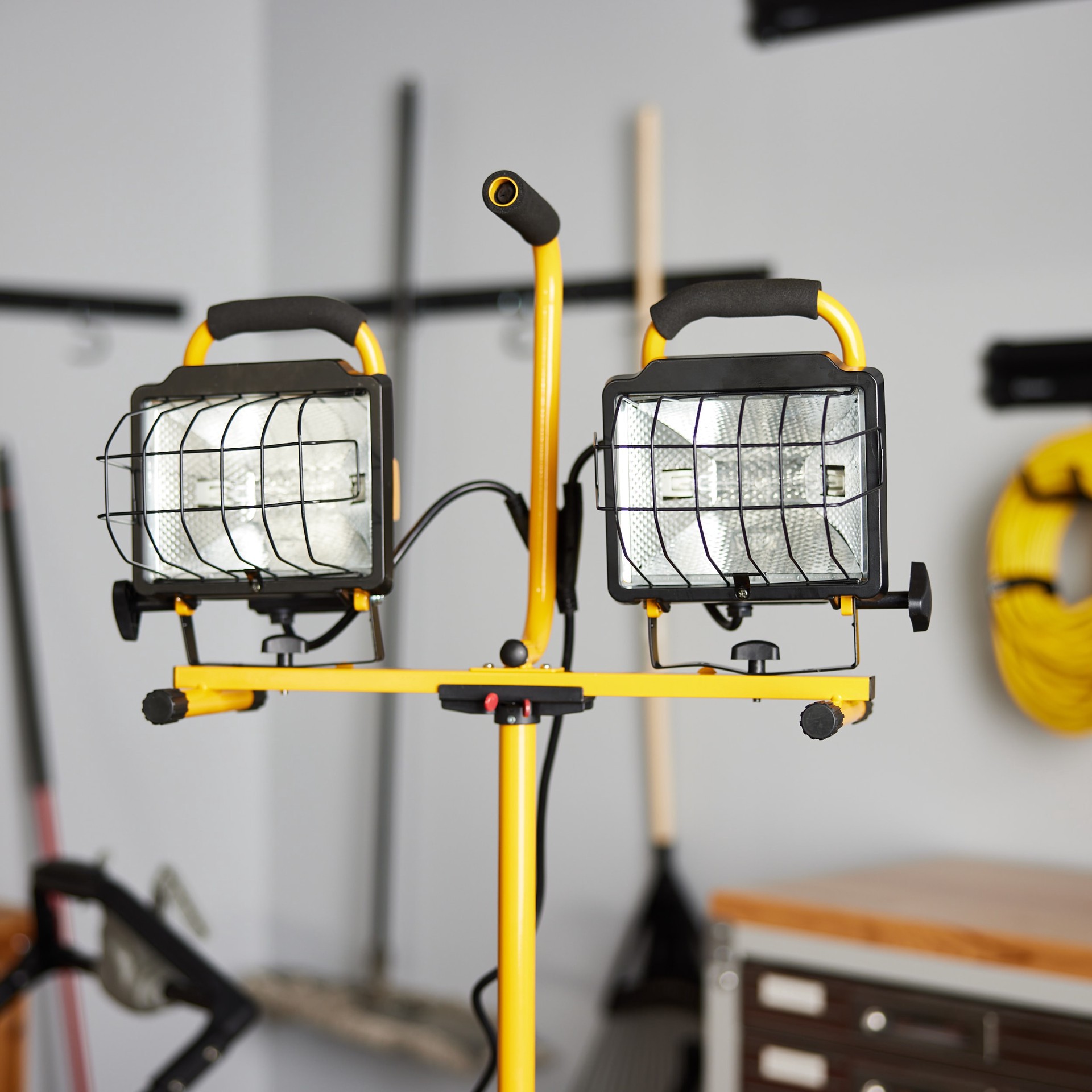 slide 2 of 6, Utilitech 7500 -Lumens Halogen Plug-in Stand Work Light, 1 ct