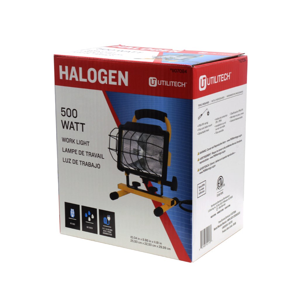 slide 5 of 6, Utilitech 4500 -Lumens Halogen Plug-in Stand Work Light, 1 ct