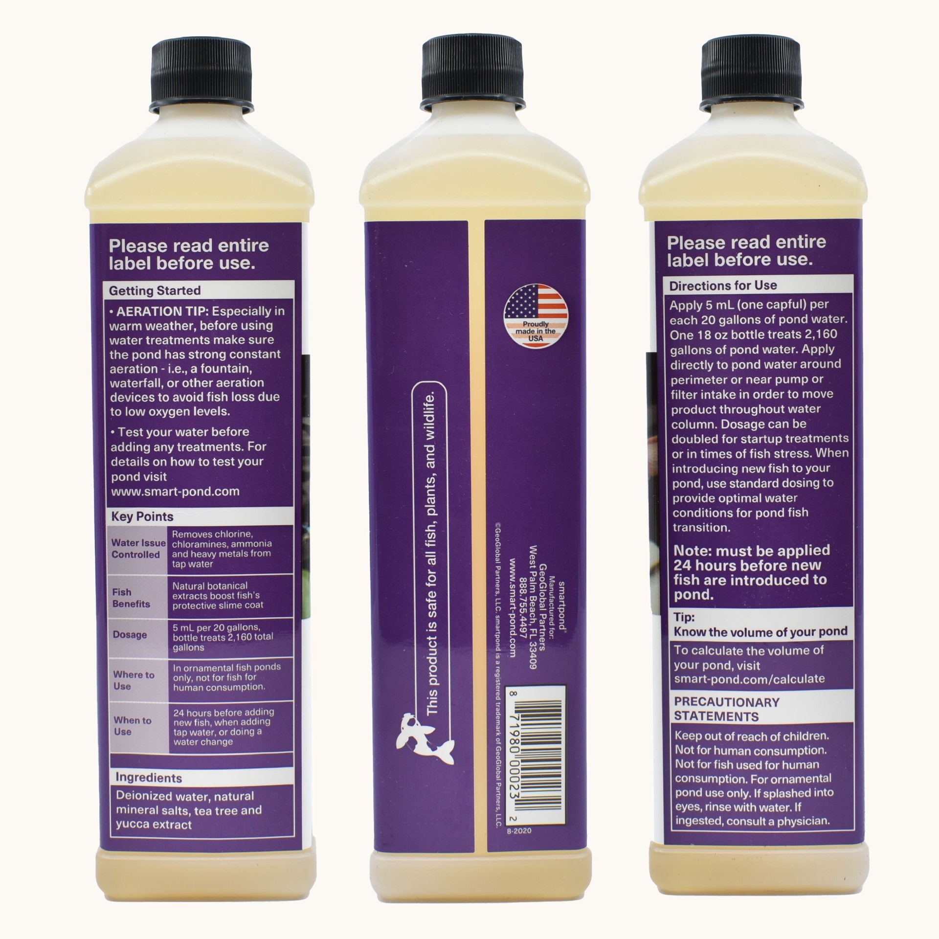 slide 5 of 6, smartpond naturals Pond Liquid Chlorine remover 18.0 Fluid ounce(s), 1 ct