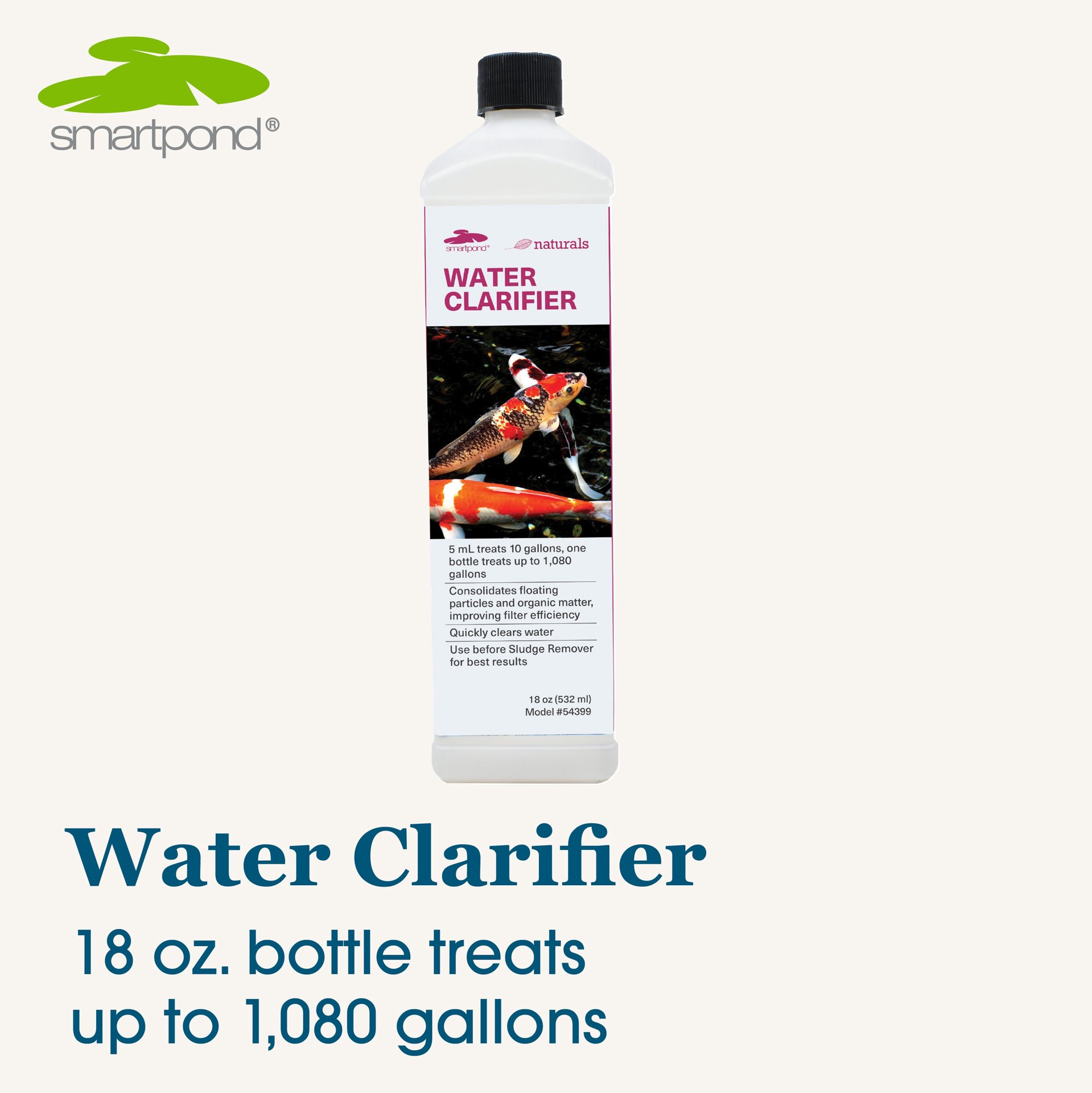 slide 2 of 6, smartpond naturals Pond Liquid Water clarifier 18.0 Fluid ounce(s), 1 ct