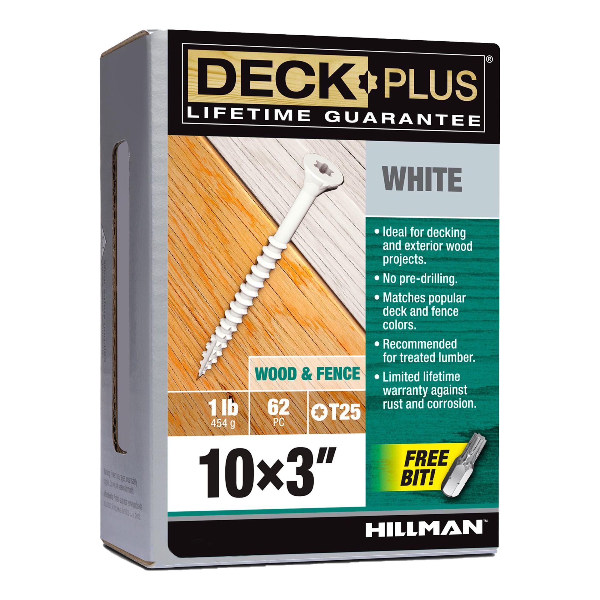 slide 1 of 6, Deck Plus #10 x 3-in Wood to wood Deck Screws ( 73 -Per Box ), 1 ct