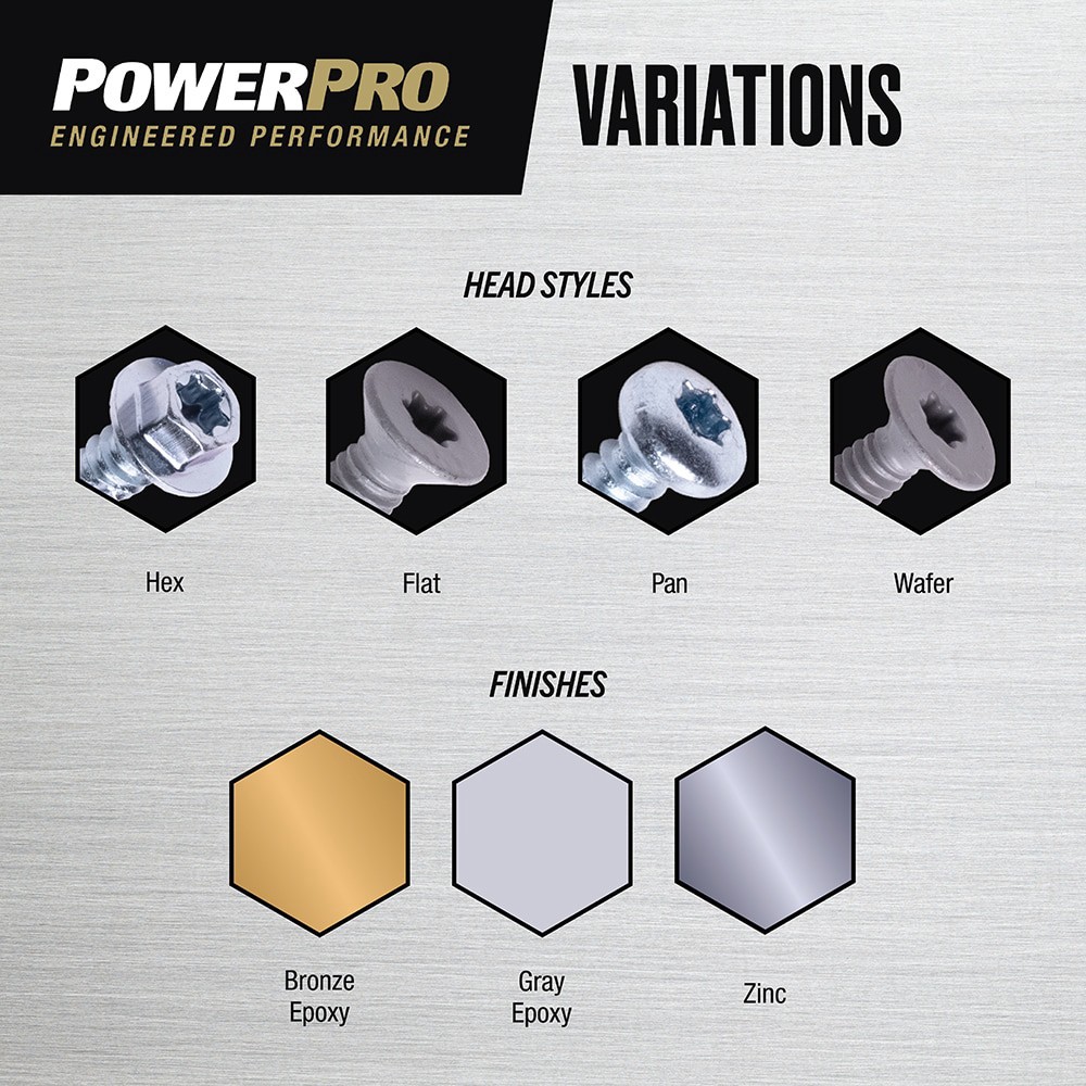 slide 6 of 6, Power Pro #8 x 3/4-in Star -Drive Self-drilling Sheet Metal Screws 180 -Count, 1 ct