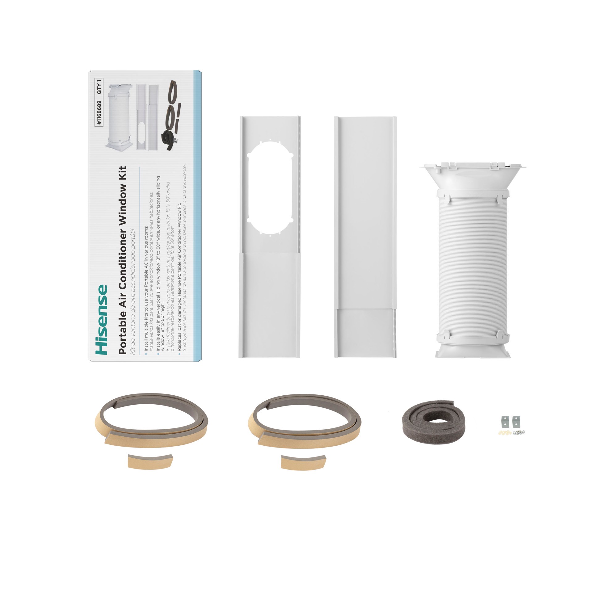 slide 2 of 3, Hisense 8.46-in W x 11.42-in H Portable Air Conditioner Window Kit, 1 ct