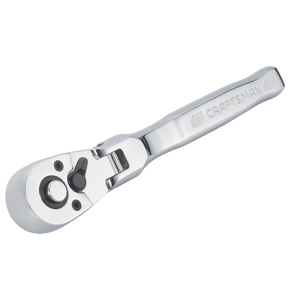slide 2 of 6, CRAFTSMAN 72 -Tooth 3/8-in Drive Full polish Handle Flexible Head Ratchet, 1 ct