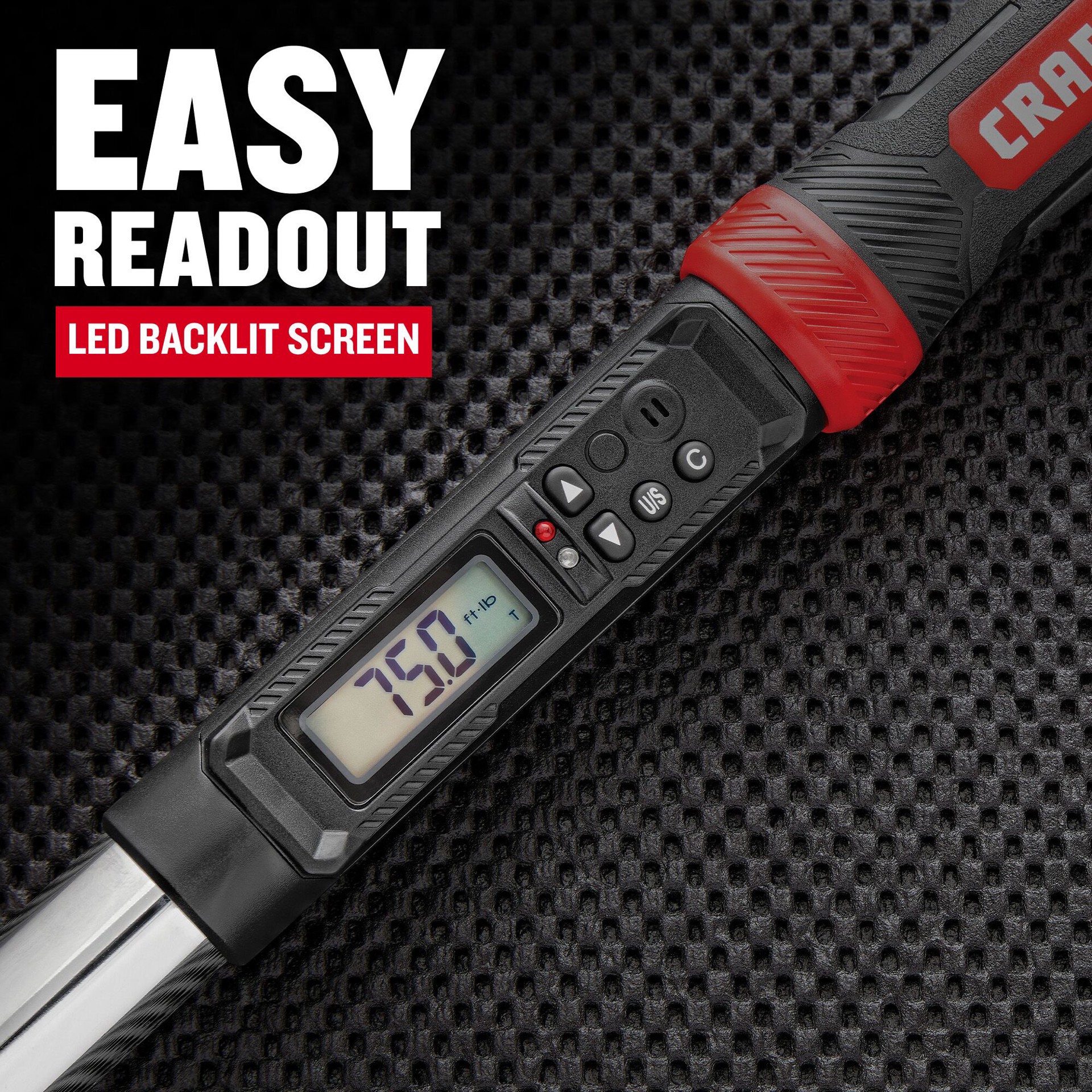 slide 4 of 6, CRAFTSMAN 1/2-in Drive Digital Torque Wrench 50-ft/lb to 250-ft/lb with Batteries Included, 1 ct