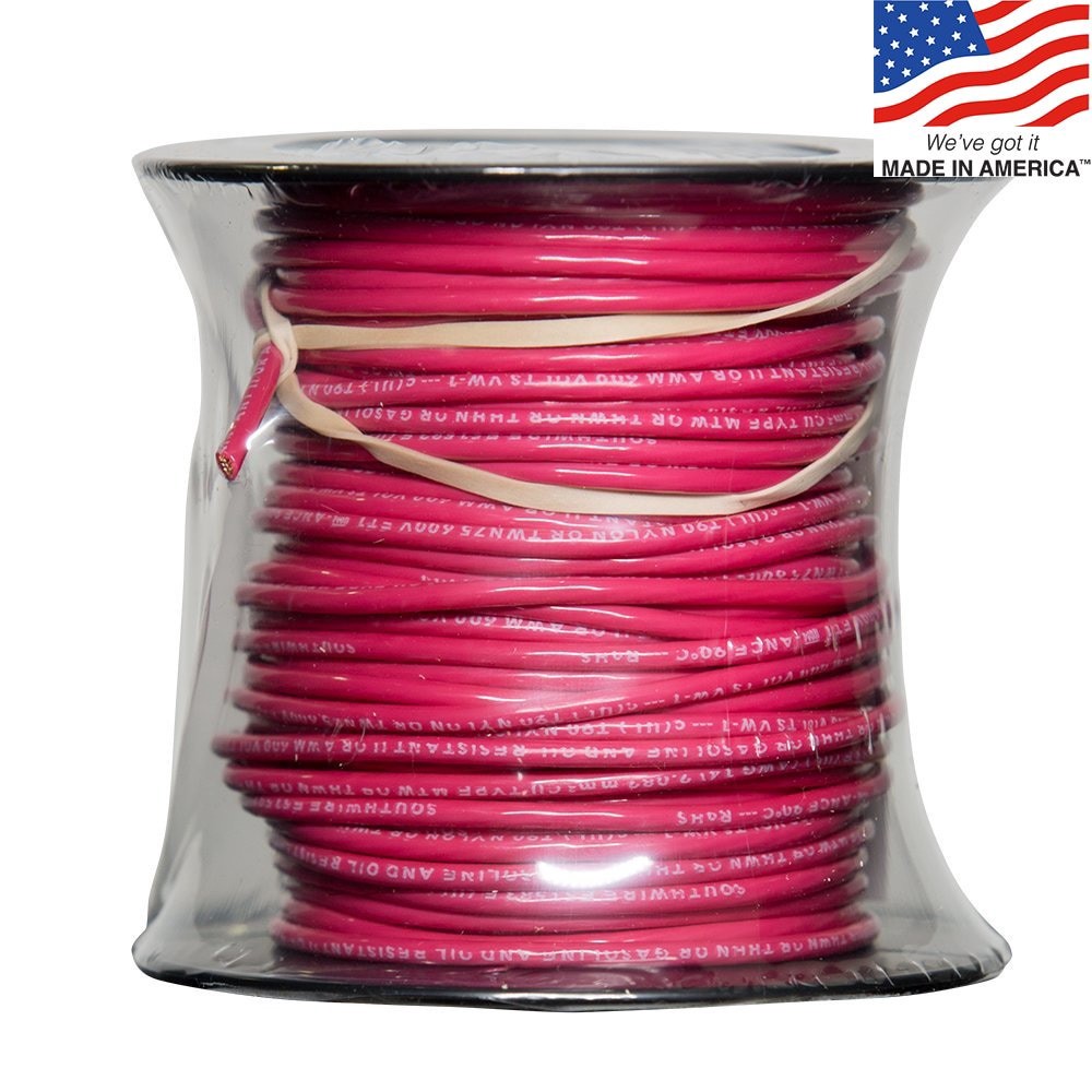 slide 3 of 5, Southwire 100-ft 14 -AWG Red Stranded Copper THHN wire ( By-the-roll ), 1 ct