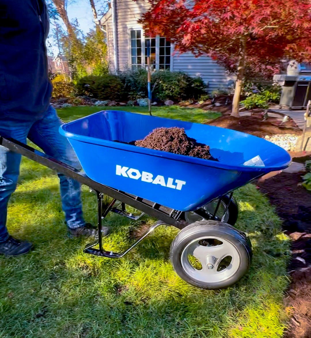 slide 3 of 6, Kobalt 7-cu ft Steel Wheelbarrow Flat-free Tire(s), 1 ct