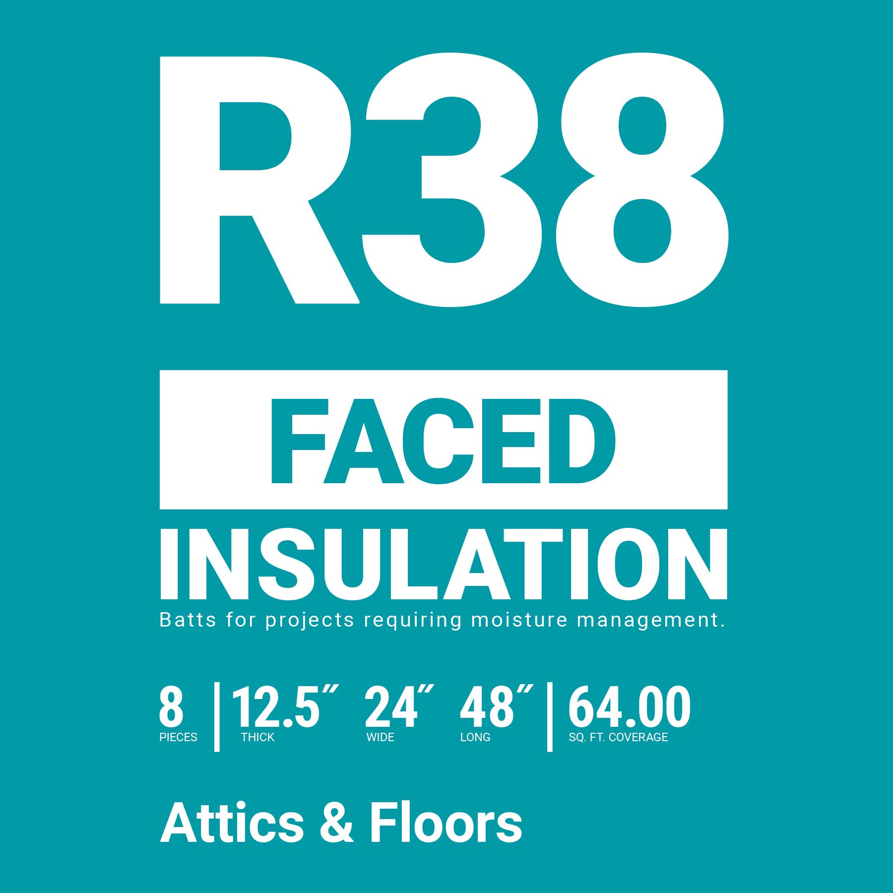 slide 2 of 6, Owens Corning R- 38 Attic Faced Fiberglass Batt Insulation 64-sq ft ( 24-in W x 48-in L), 1 ct