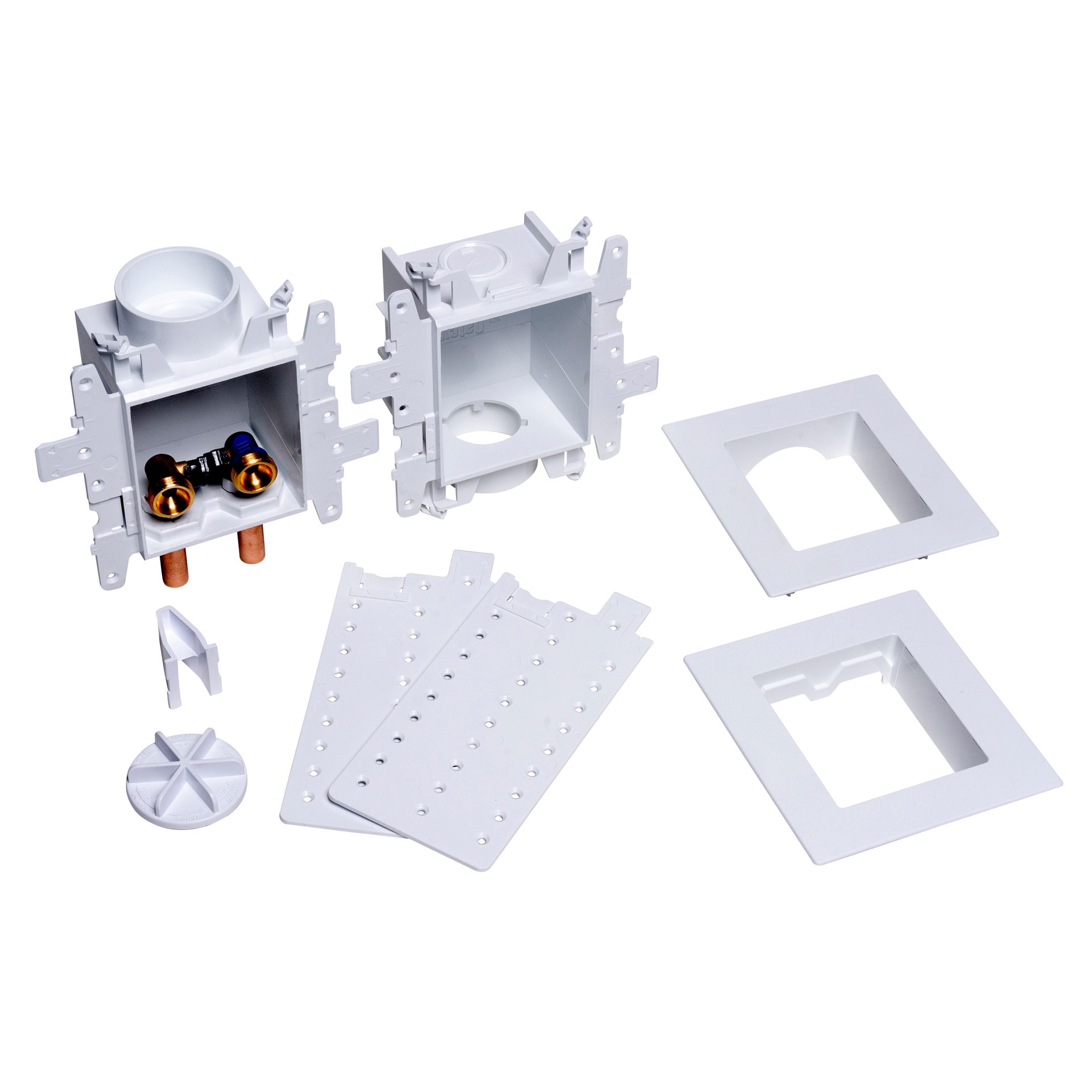 slide 2 of 6, Oatey Moda Quarter turn ball valve Copper sweat Washing machine Outlet Box, 1 ct