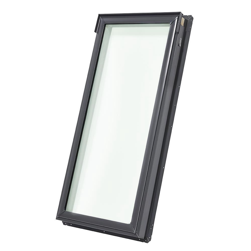 slide 1 of 6, VELUX 21-in x 37-7/8-in Fixed Deck mount Aluminum Skylight with Laminated Low-E argon Glass, 1 ct