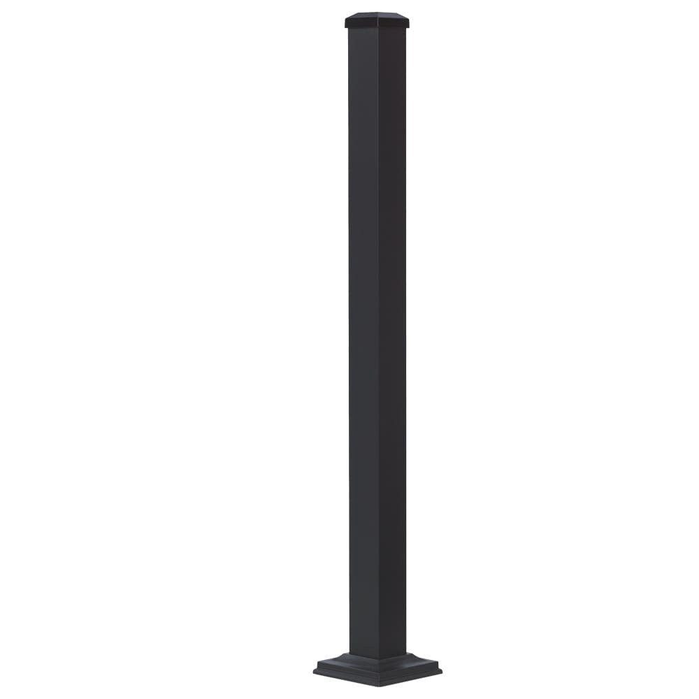slide 2 of 6, Deckorators 2-1/2-in x 2-1/2-in x 4-ft Matte black Aluminum Deck Post, 1 ct