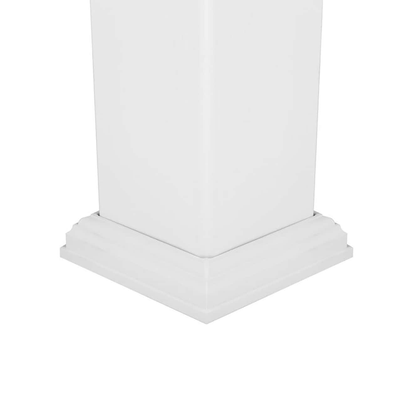 slide 4 of 6, Deckorators 4-in x 4-in x 4-ft White Composite Deck Post sleeve, 1 ct