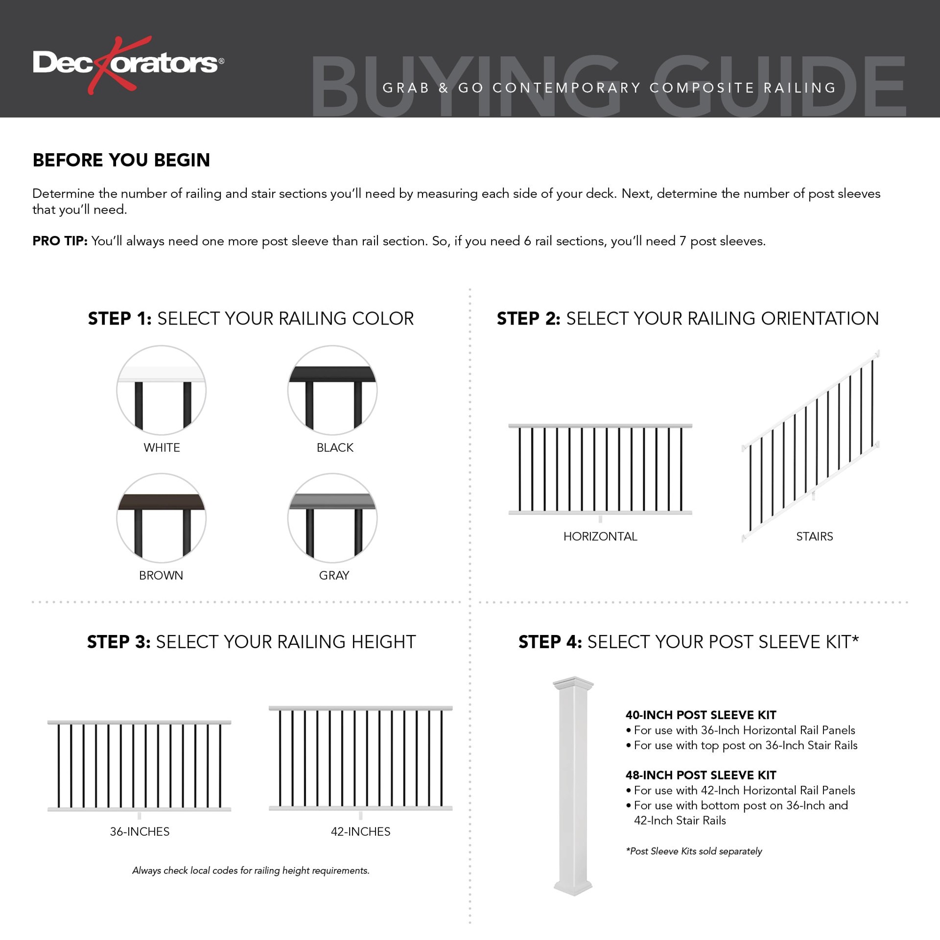slide 6 of 6, Deckorators 4-in x 4-in x 4-ft White Composite Deck Post sleeve, 1 ct