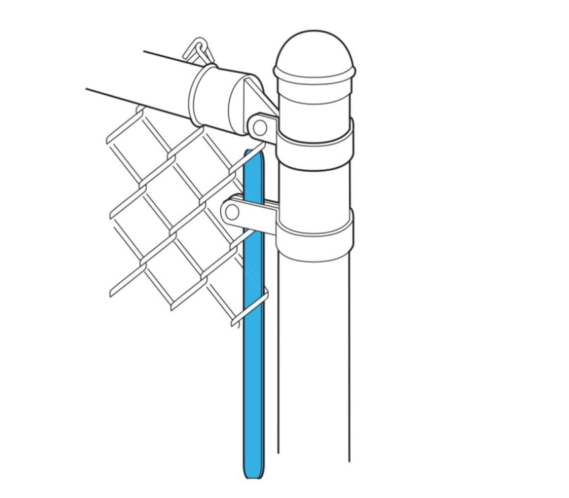 slide 3 of 4, Merchants Metals 58-in Black Steel Tension bar For Chain-link Fence, 1 ct