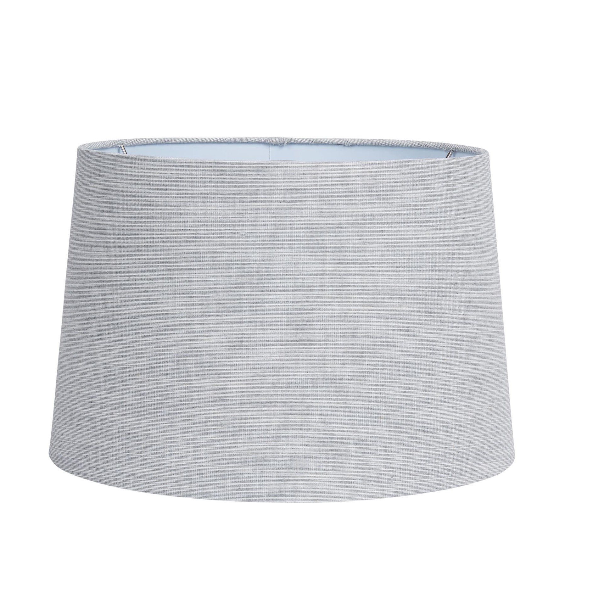 slide 1 of 6, allen + roth 10-in x 15-in Light gray Fabric Drum Lamp Shade, 1 ct