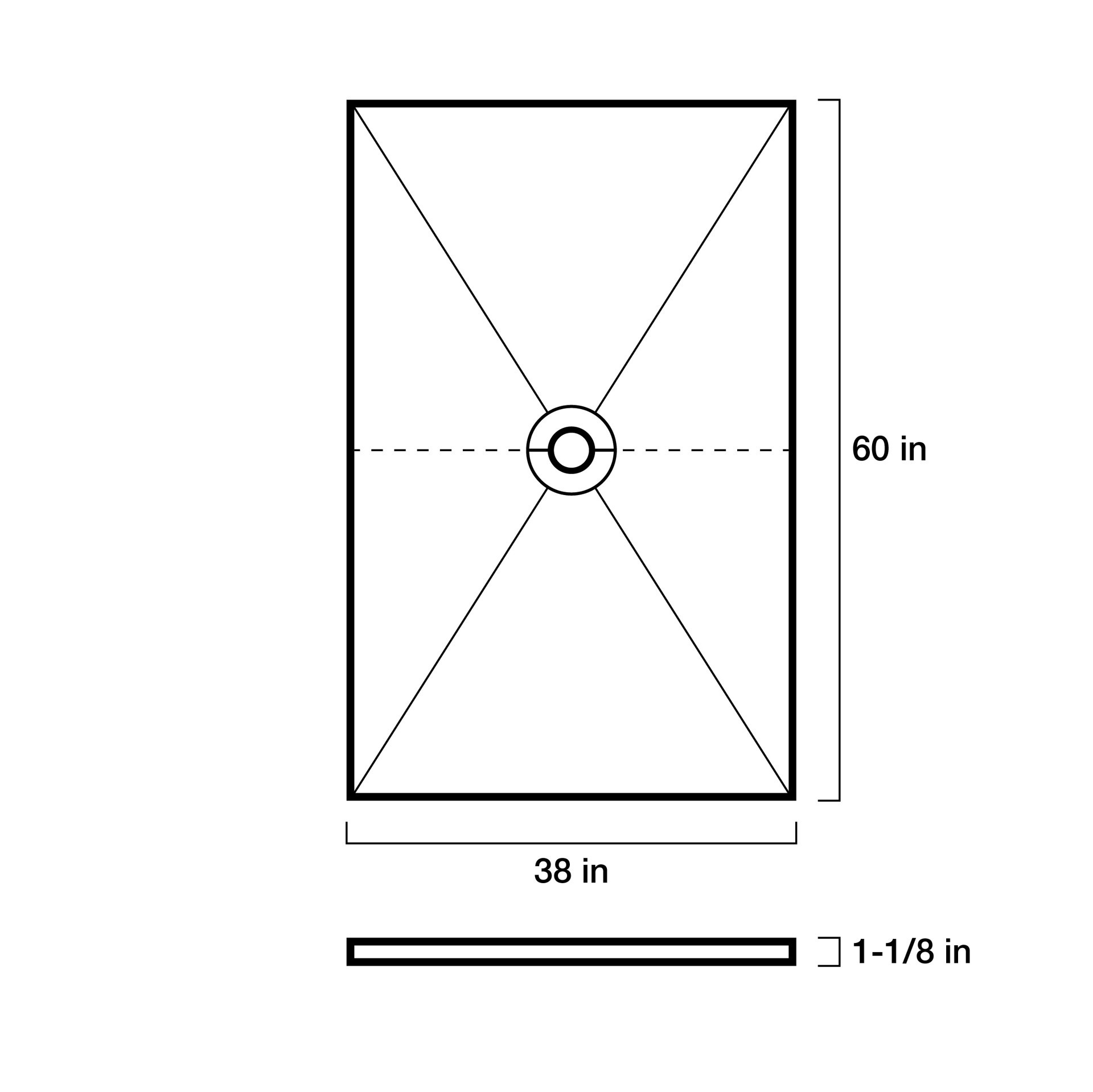slide 6 of 6, Schluter Systems Kerdi-Shower-Kit 38-in x 60-in PVC Flange 2-in, 1 ct