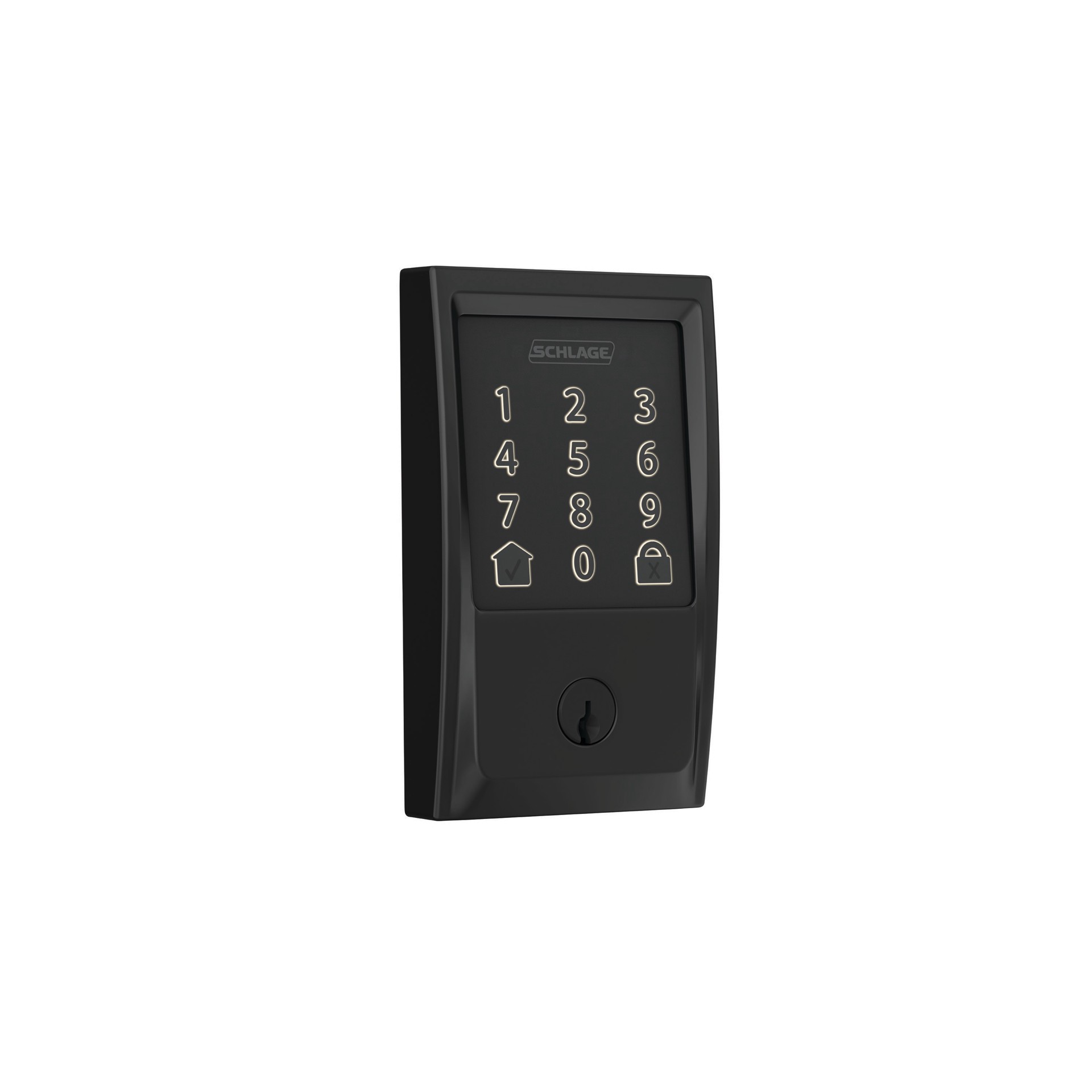 slide 4 of 6, Schlage Encode Century Matte Black Smart Wi-Fi and Bluetooth Touchscreen Keypad Electronic Deadbolt Lock, 1 ct
