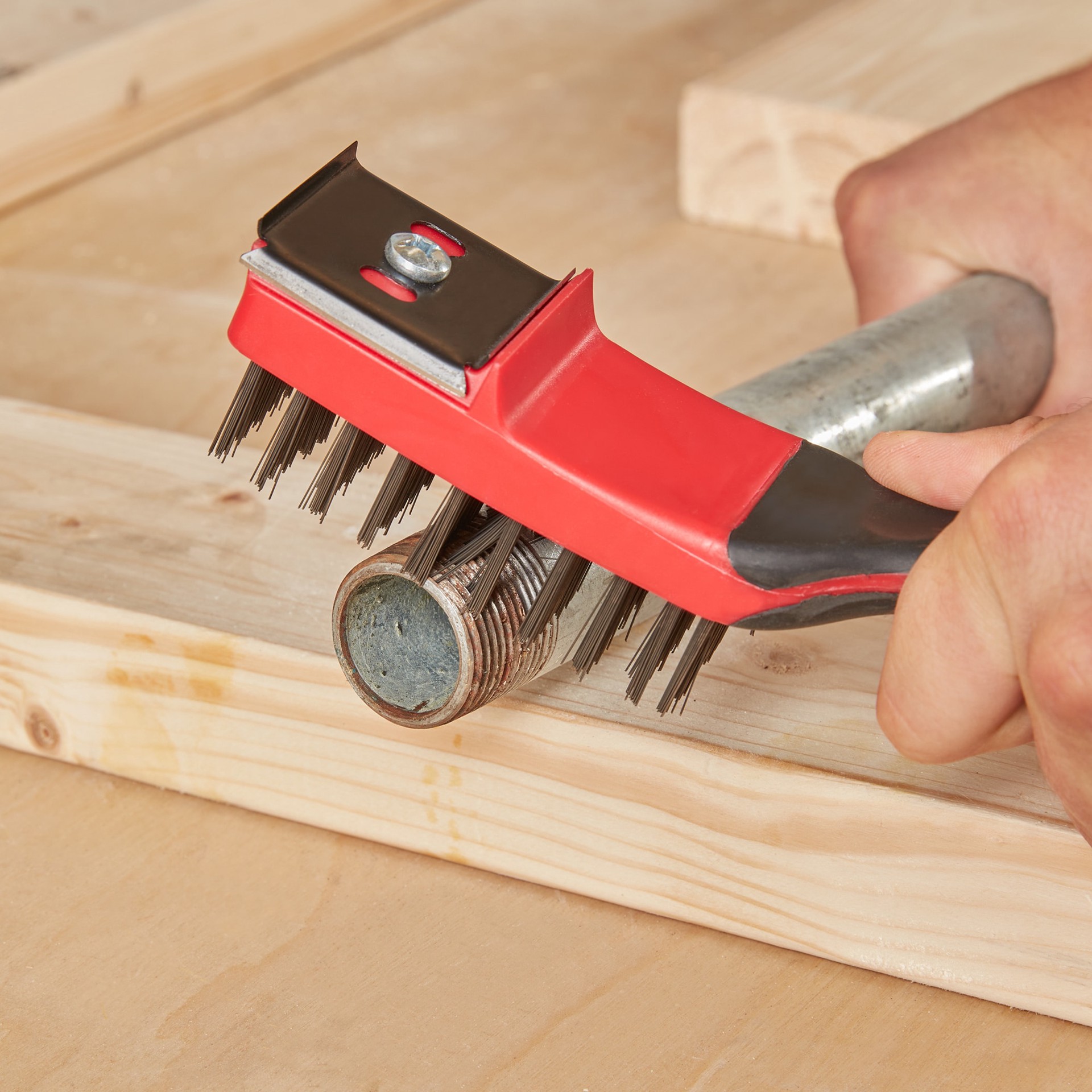 slide 4 of 6, Warner Carbon wire Coarse Wire Brush, 1 ct