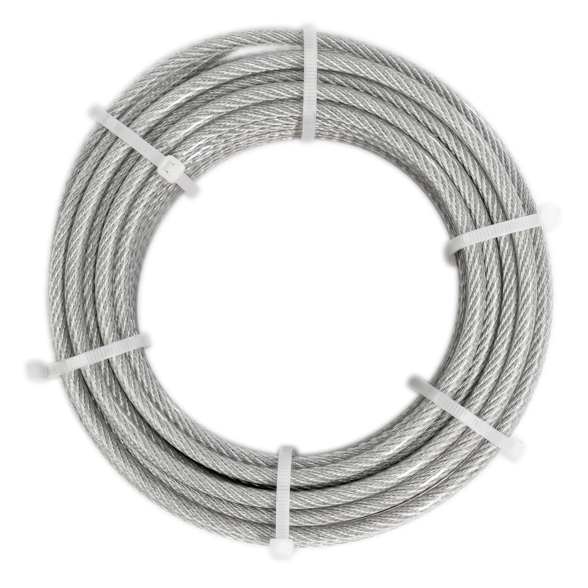 slide 5 of 6, RELIABILT 50.0-ft x 1/8-in Weldless Galvanized-vinyl coated Steel Cable (By-the-Roll), 1 ct