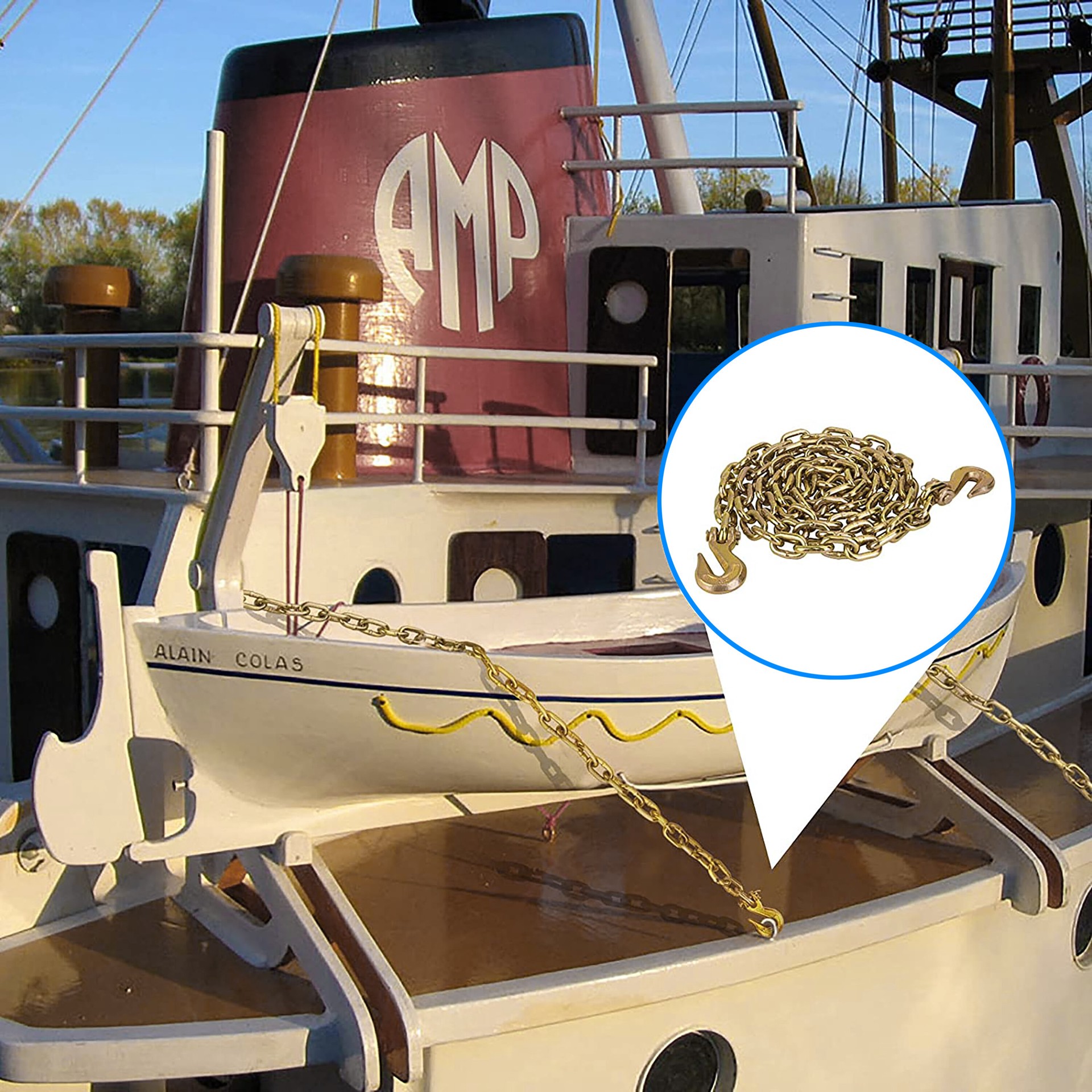 slide 4 of 5, RELIABILT 20.0-ft x 5/16-in Welded Zinc plated Steel Chain (By-the-Roll), 1 ct