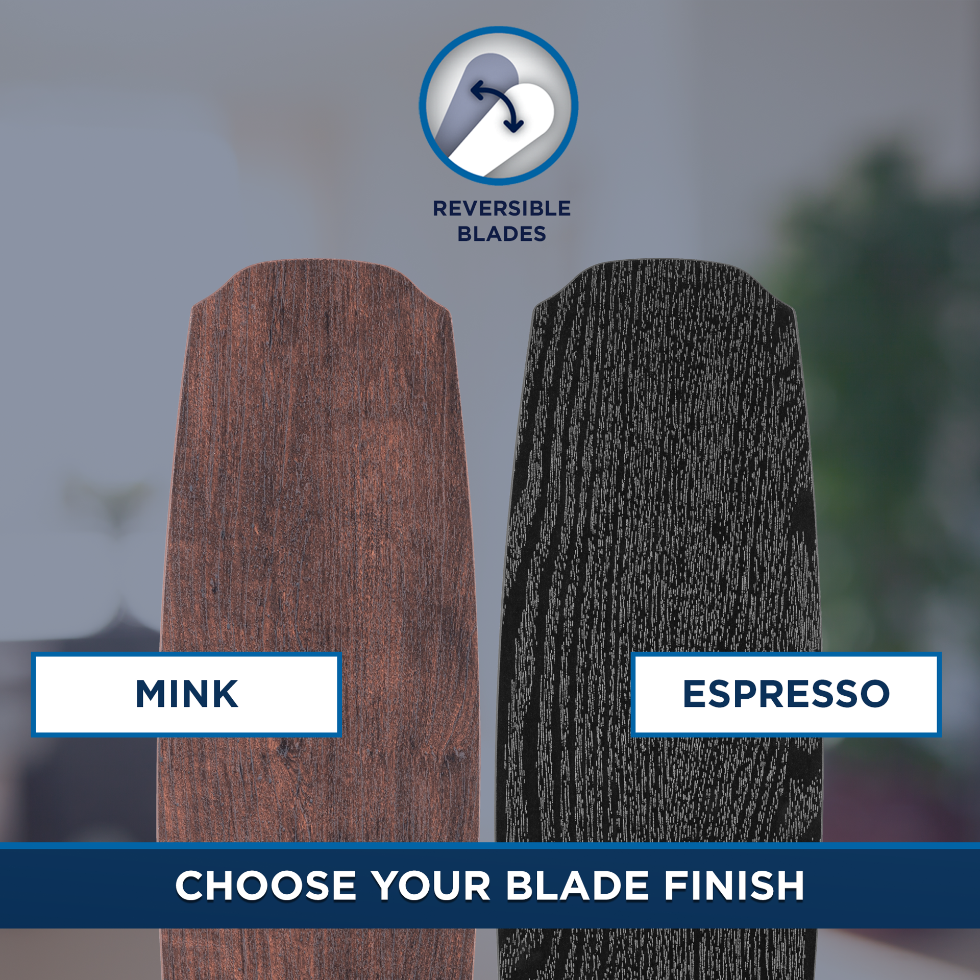 slide 6 of 6, Harbor Breeze Lake Canton 52-in Bronze with Mink/Espresso Blades Flush Mount Ceiling Fan With Light 5 -Blade, 1 ct