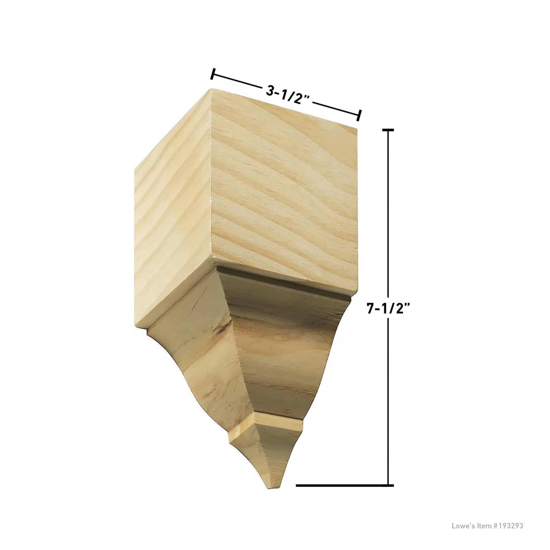 slide 3 of 5, Ornamental Mouldings 7-1/2-in x 3-1/2-in Interior Unfinished Colonial 1889 Inside corner Baseboard Moulding Block, 1 ct
