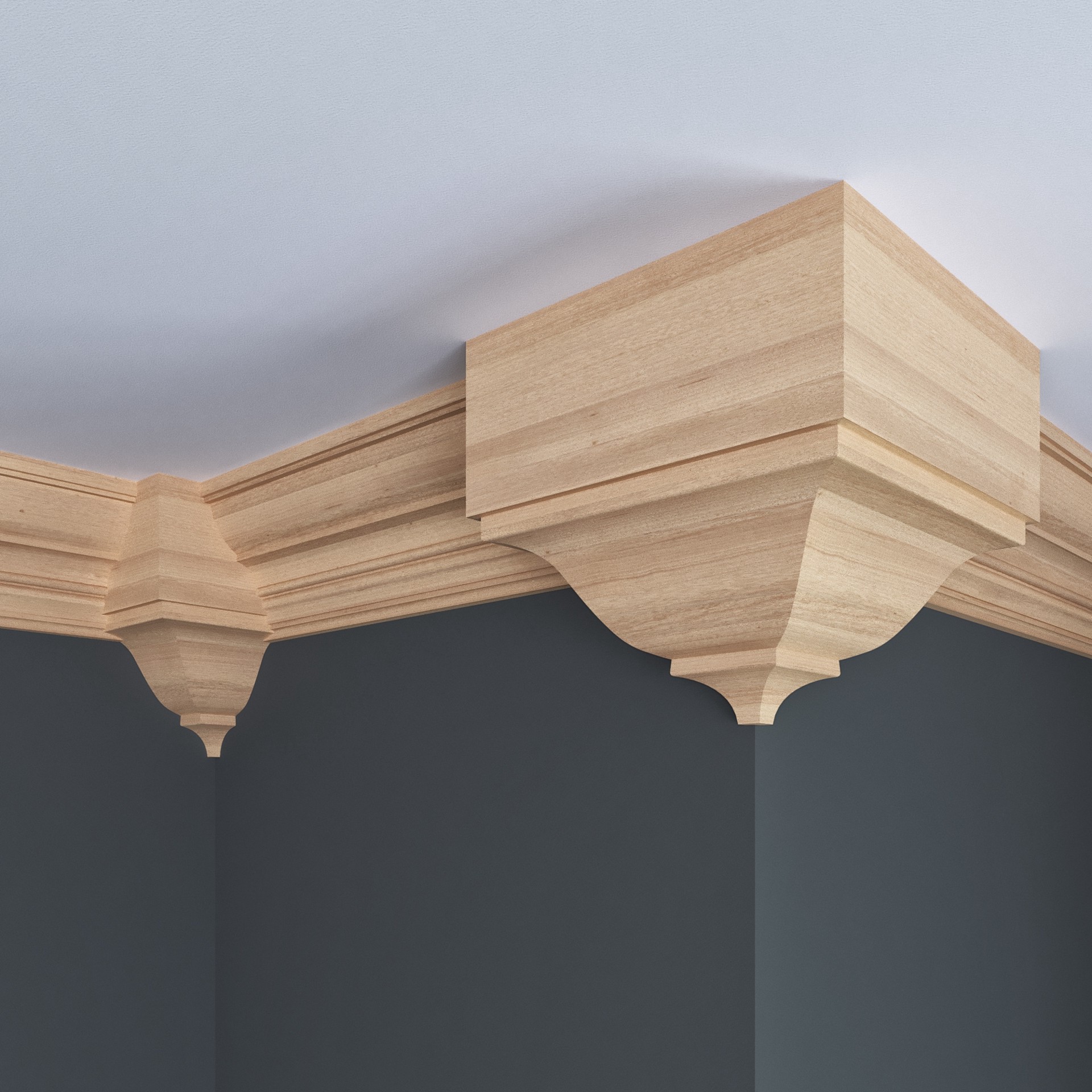 slide 2 of 5, Ornamental Mouldings 7-1/2-in x 3-1/2-in Interior Unfinished Colonial 1889 Inside corner Baseboard Moulding Block, 1 ct