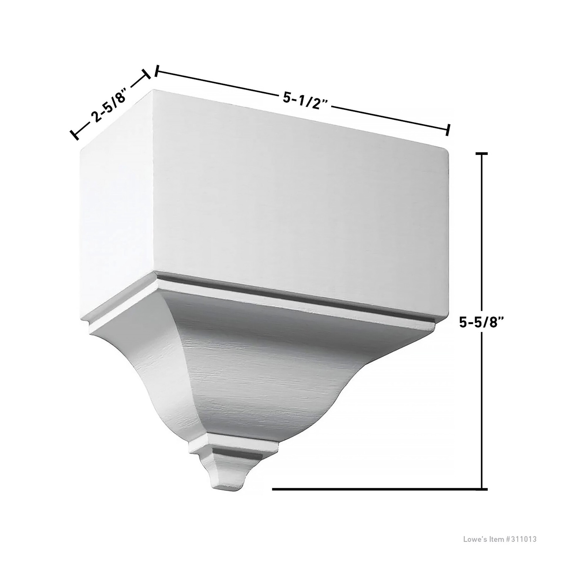 slide 3 of 4, Ornamental Mouldings 5-5/8-in x 2-5/8-in Interior Primed Colonial 1888 Mid Crown Moulding Block, 1 ct