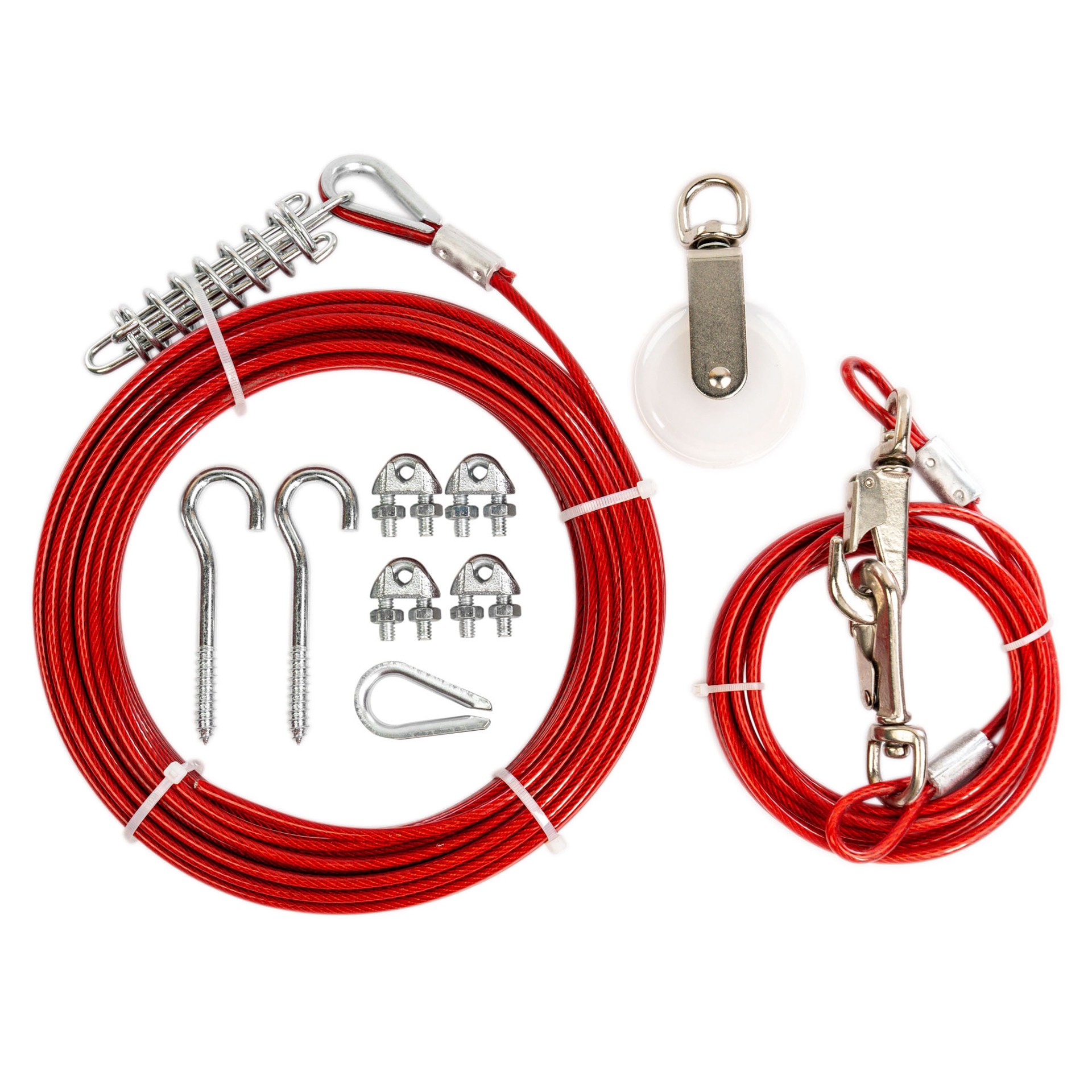 slide 4 of 6, RELIABILT 75.0-ft x 3/16-in Weldless Galvanized-red vinyl coated Steel Cable (By-the-Roll), 1 ct