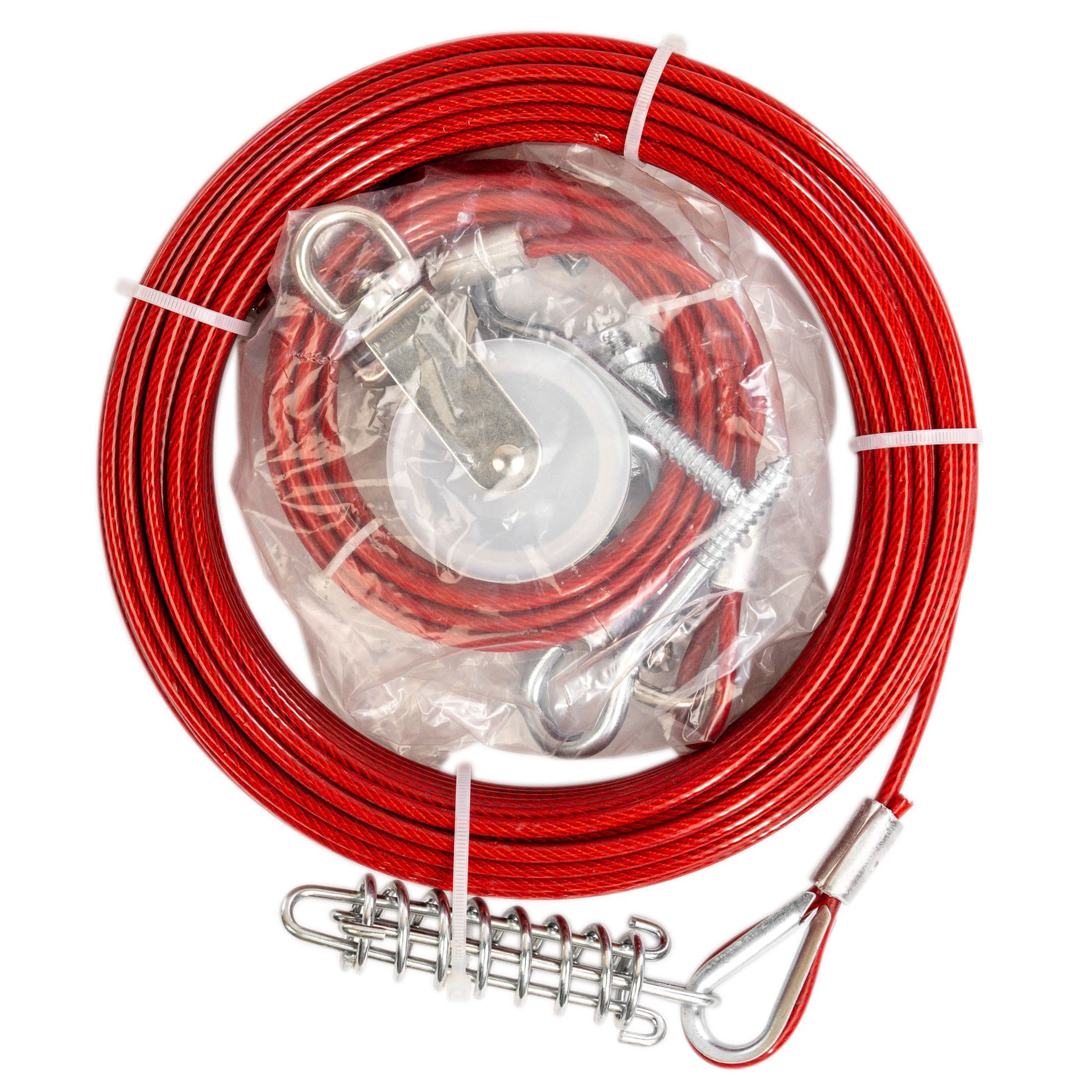 slide 5 of 6, RELIABILT 75.0-ft x 3/16-in Weldless Galvanized-red vinyl coated Steel Cable (By-the-Roll), 1 ct