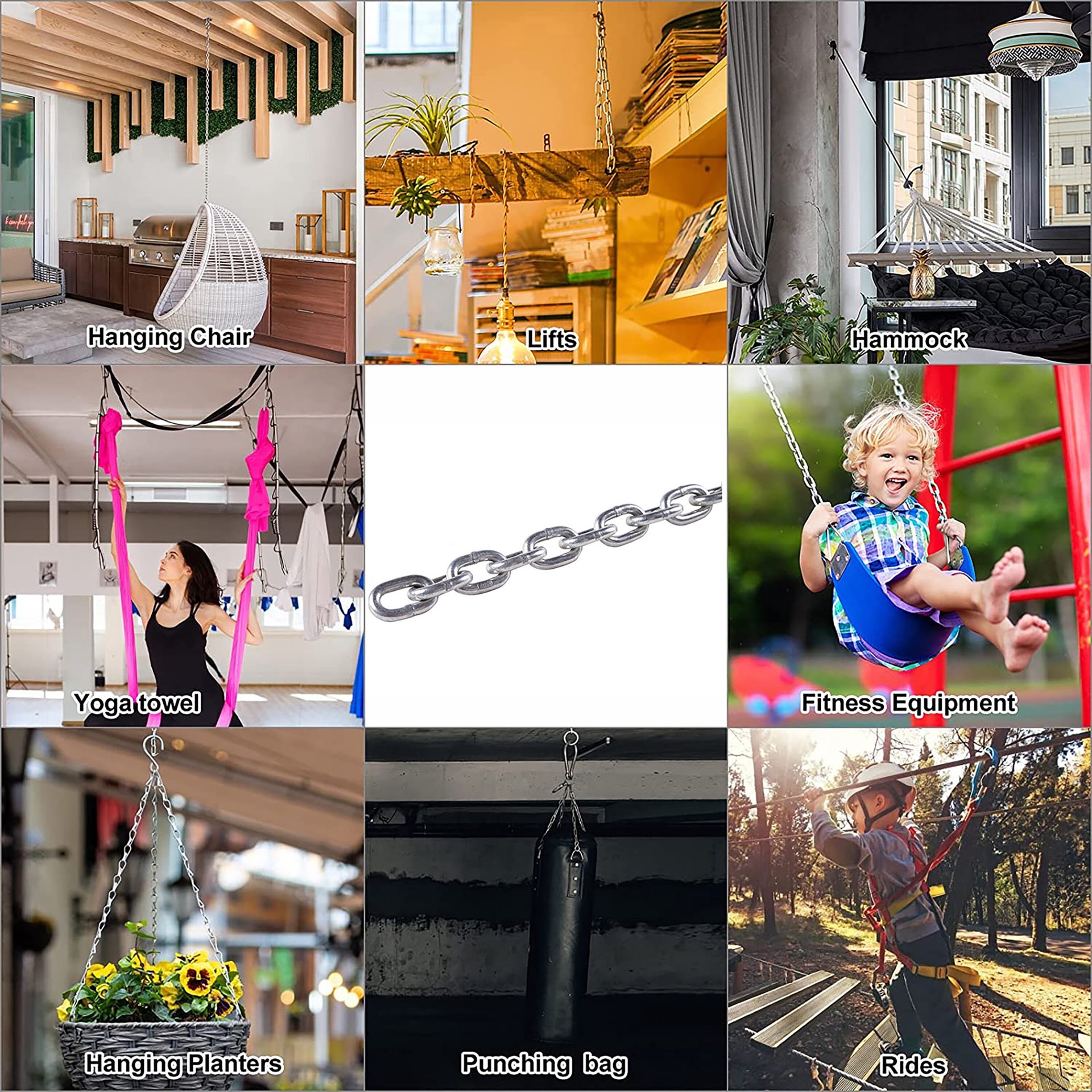 slide 5 of 5, RELIABILT 10.0-ft x Welded Polished Steel Chain (By-the-Roll), 1 ct