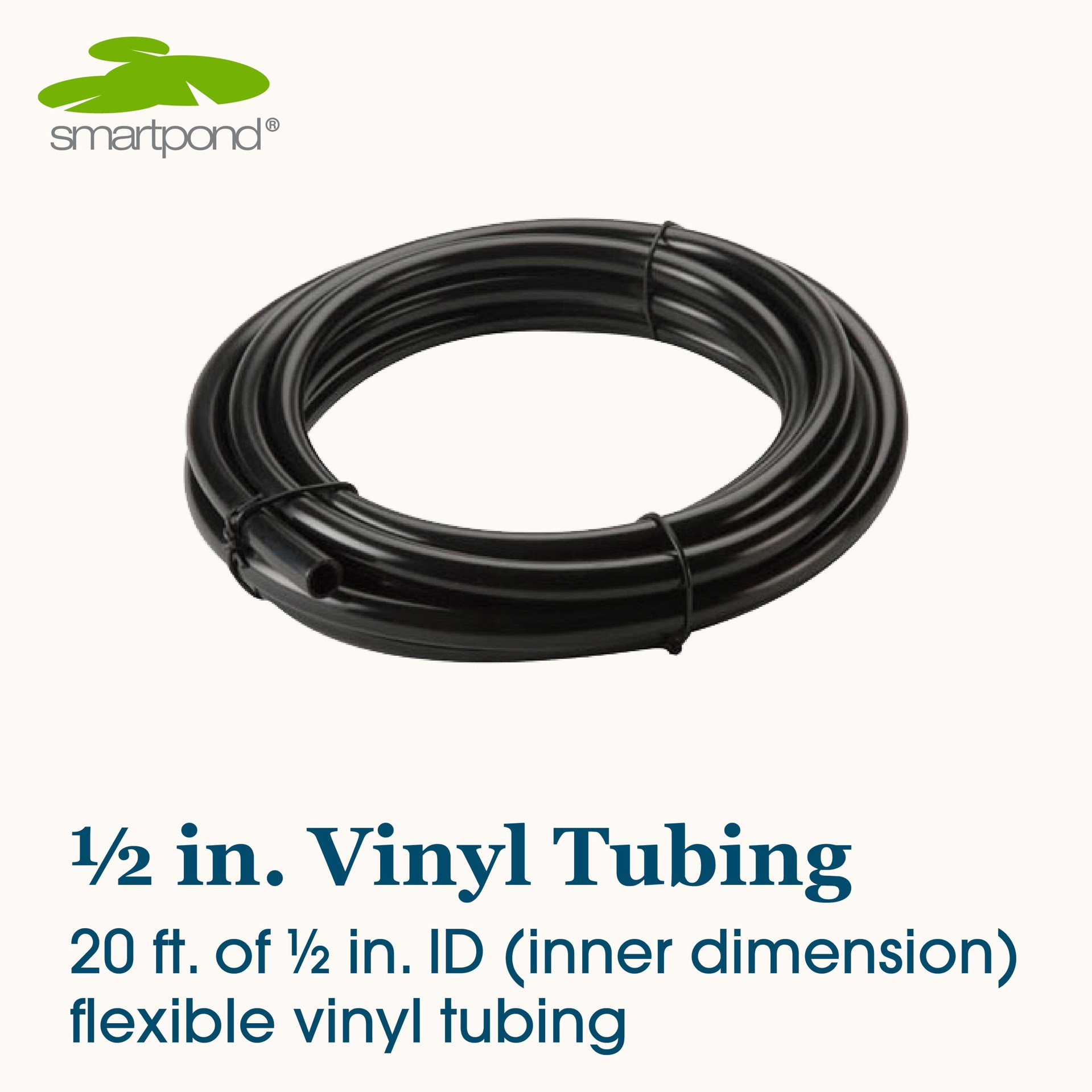 slide 2 of 6, smartpond 1/2-in ID 240-in x 0.5-in x 0.5-in Black Plastic Pond Tubing, 1 ct