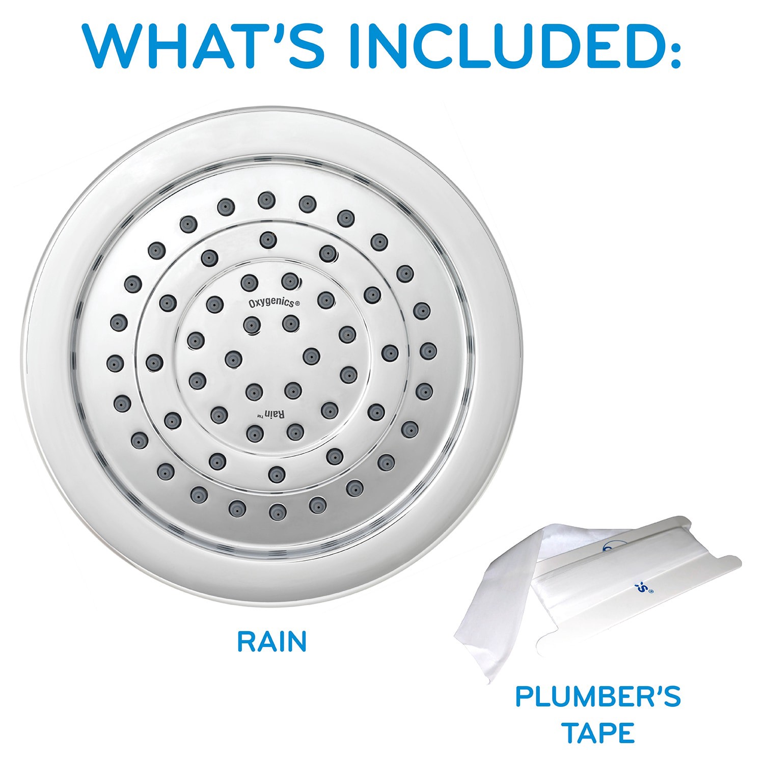 slide 4 of 6, Oxygenics 1.0 -Spray Chrome 7.5-in Round Rain High Pressure Shower Head 1.75 GPM, 1 ct