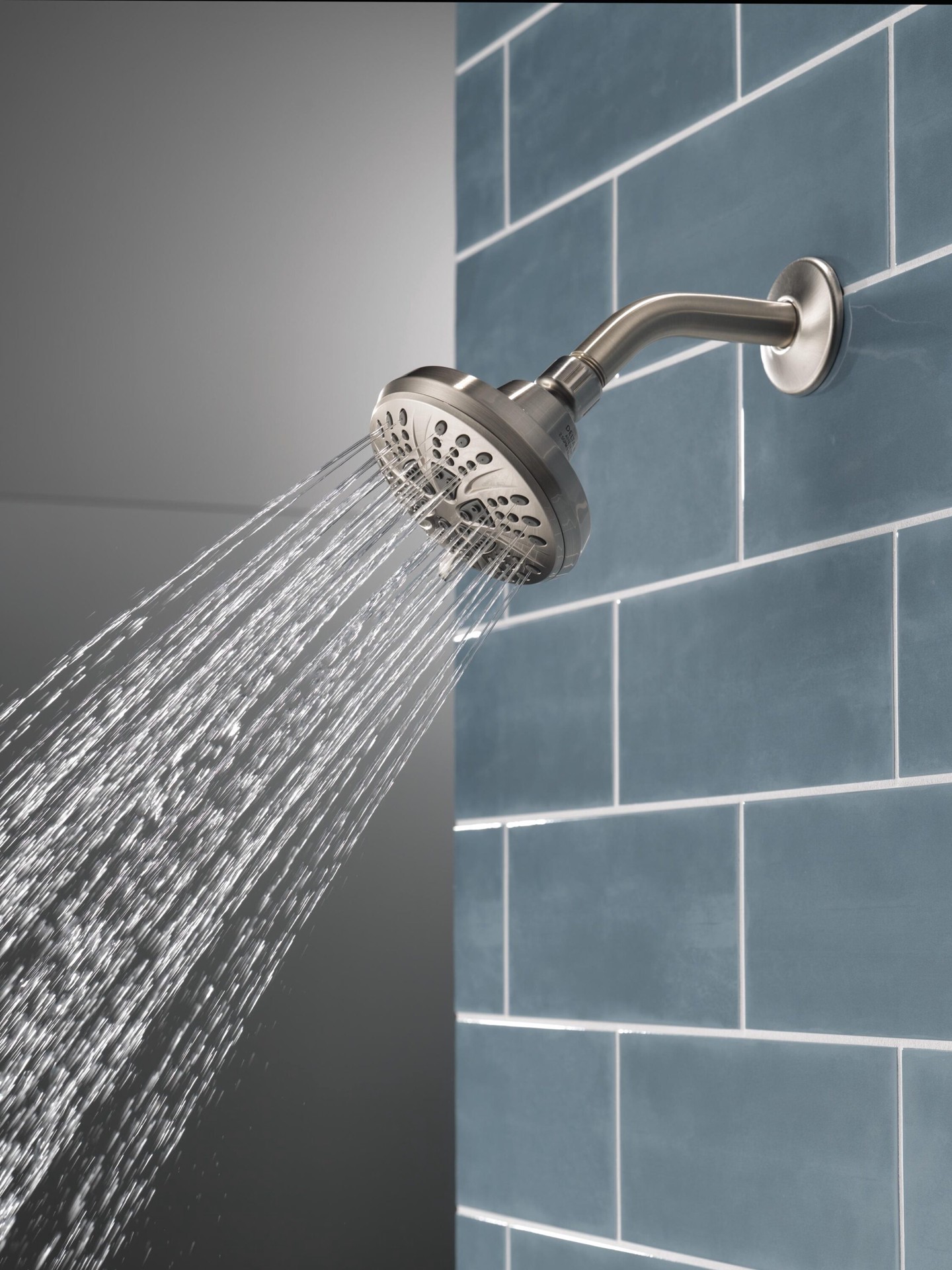 slide 2 of 6, Delta 6.0 -Spray Satin Nickel 4.3750-in Round Shower Head 2.5 GPM, 1 ct