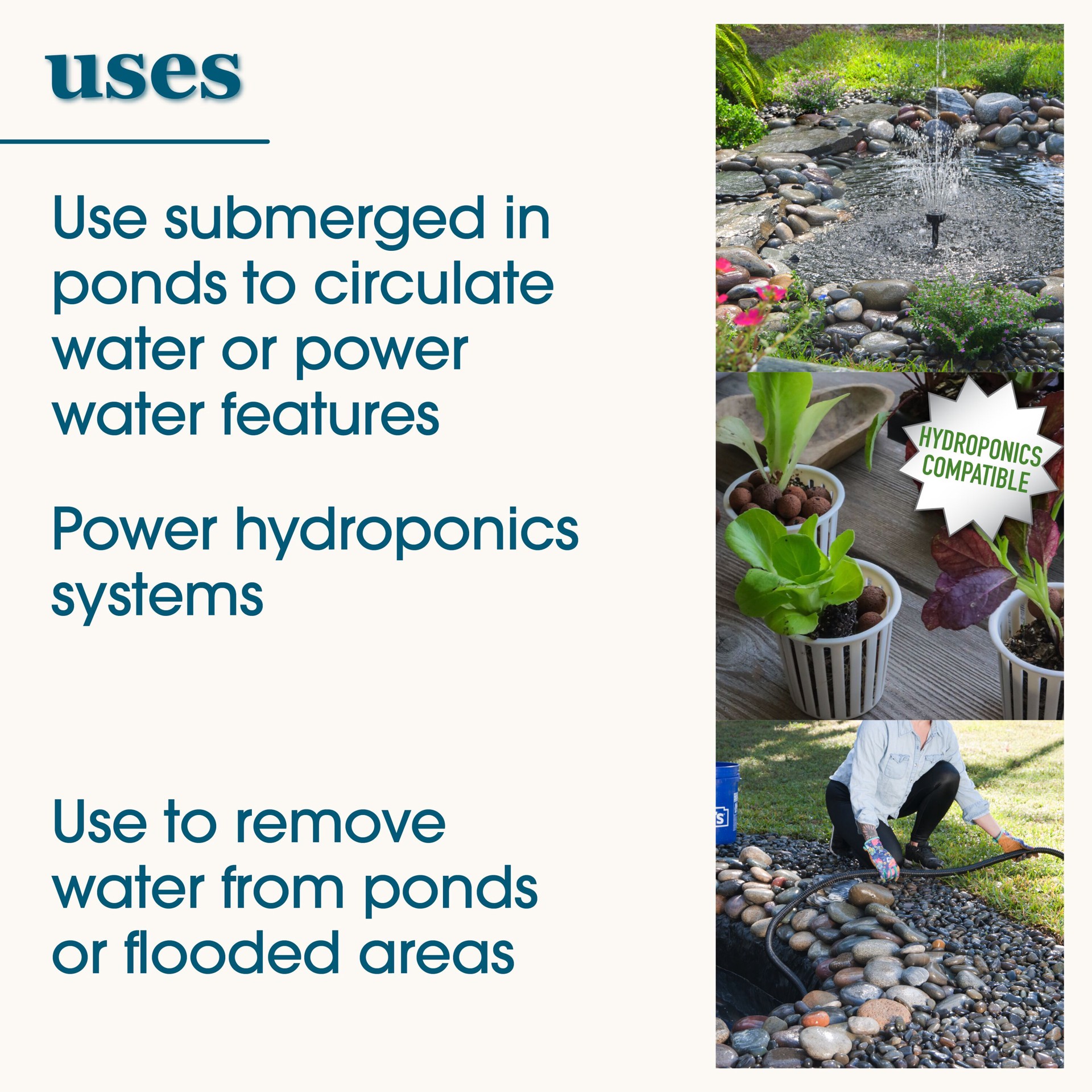 slide 6 of 6, smartpond 280 -GPH Submersible Corded Electric Pond Pump, 1 ct