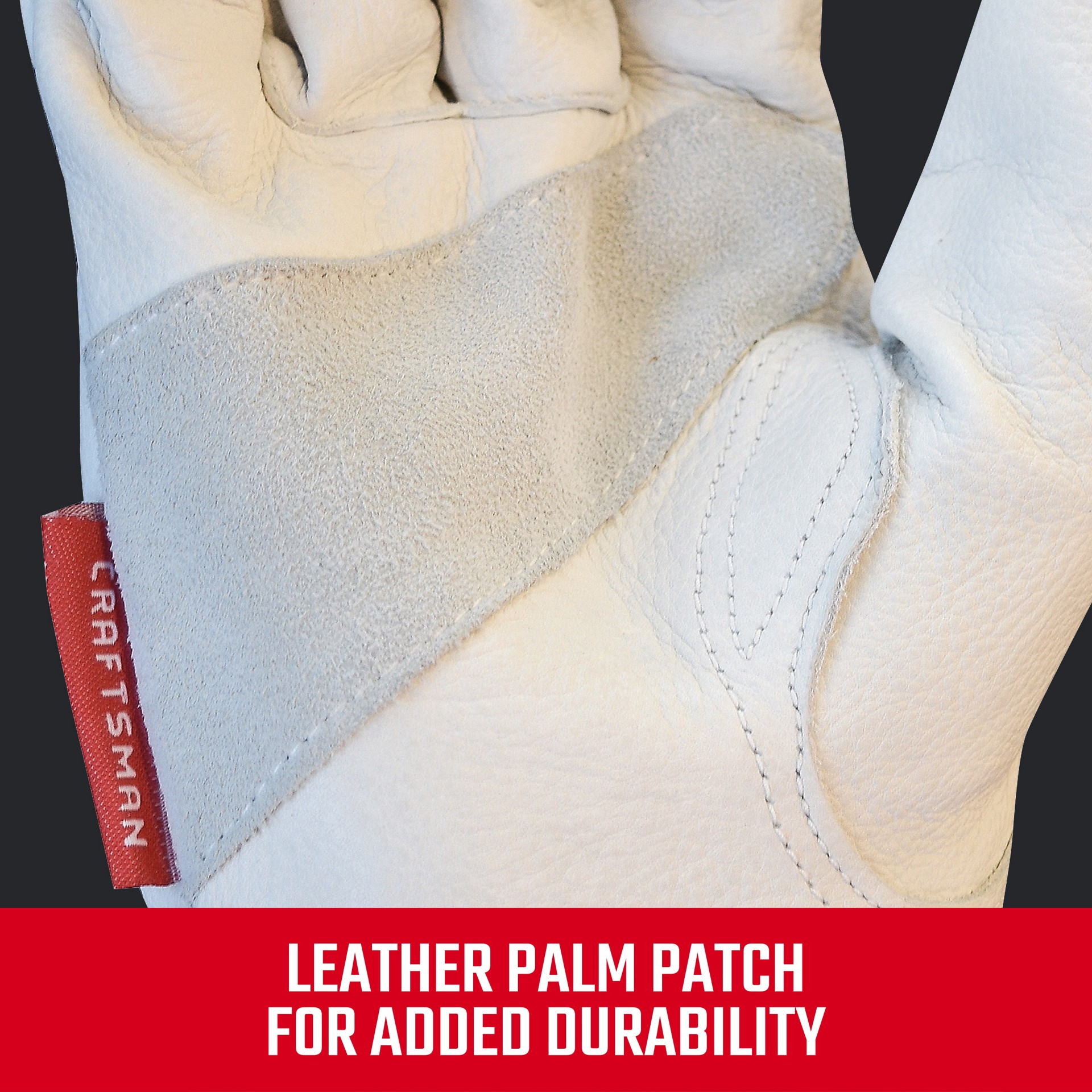 slide 3 of 6, CRAFTSMAN X-large White Leather 1 -Pairs, 1 ct