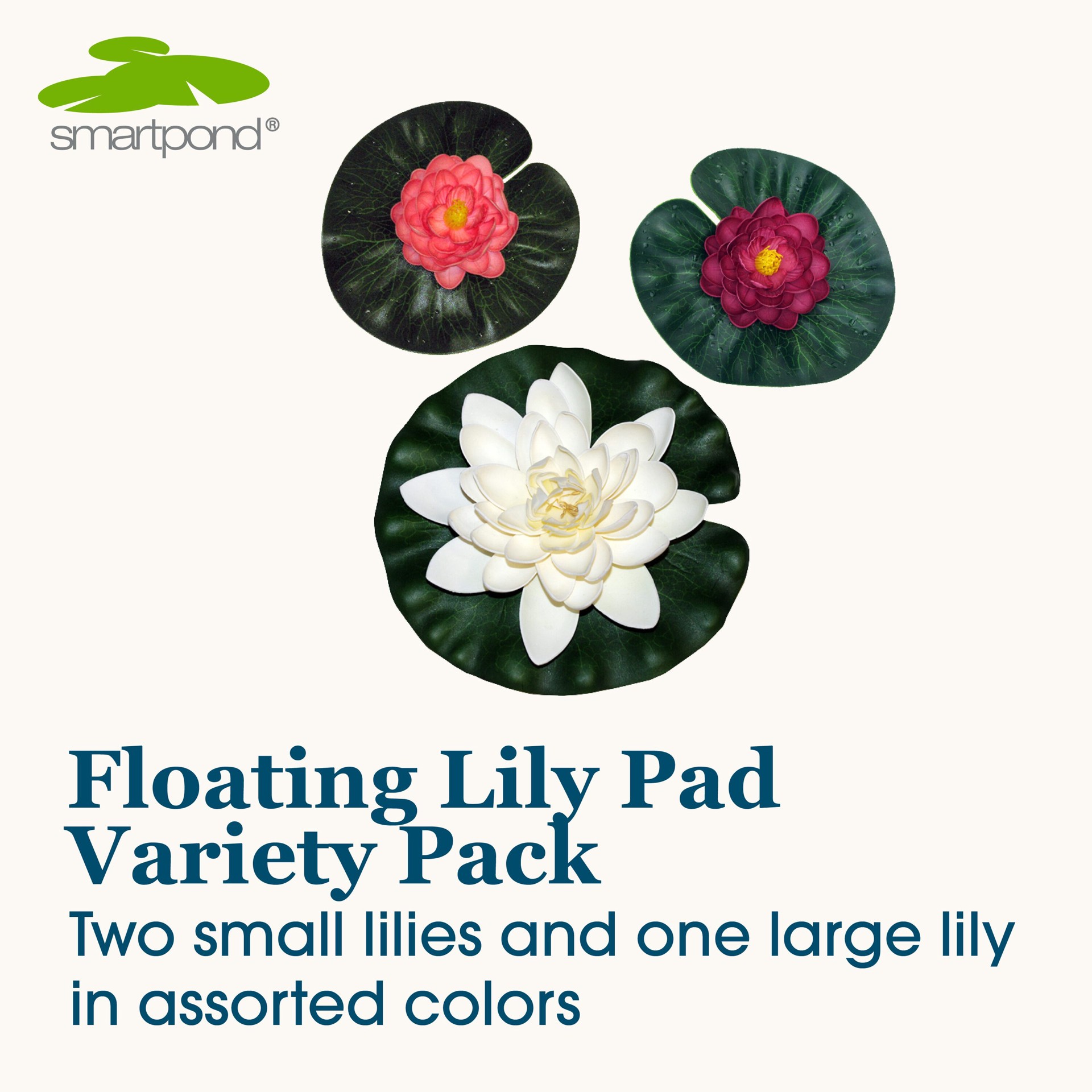slide 2 of 6, smartpond 3.0-in x 3.0-in x 3.0-in Multicolored Plastic Pond Lilies, 1 ct