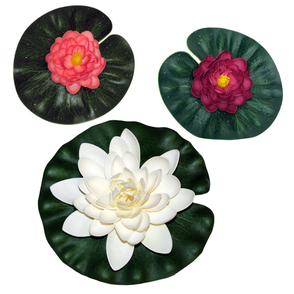 slide 1 of 6, smartpond 3.0-in x 3.0-in x 3.0-in Multicolored Plastic Pond Lilies, 1 ct